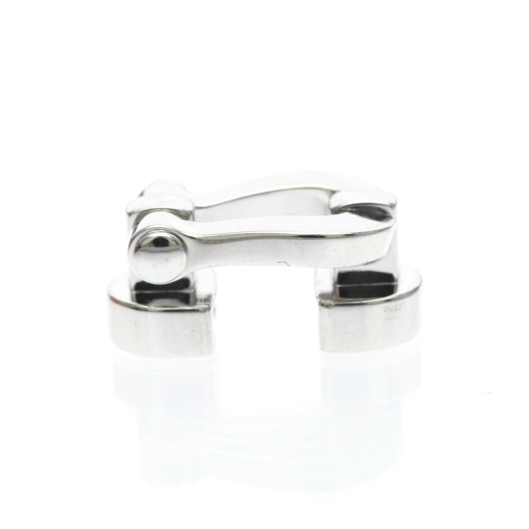 Fred Paris Force 10 Woven Cord With Stainless Steel And 18K White Gold Silver White_Gold Bracelet Jewelry (Pre-Owned)