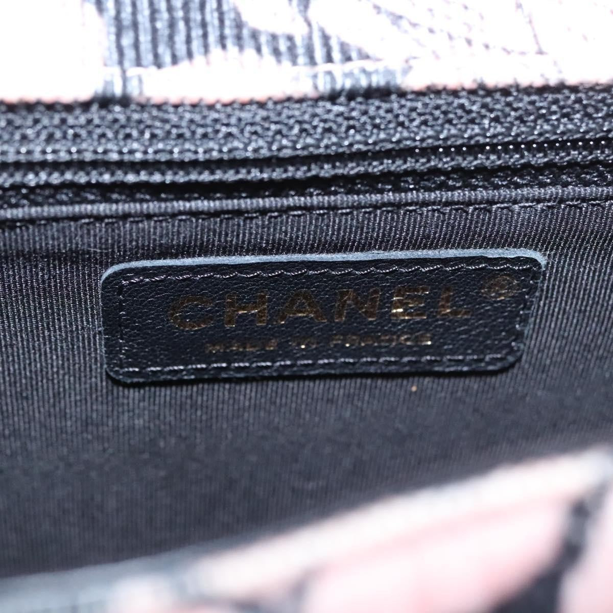 Chanel Flap Shoulder Canvas Pink Cotton Shoulder Bag Bag (Pre-Owned)