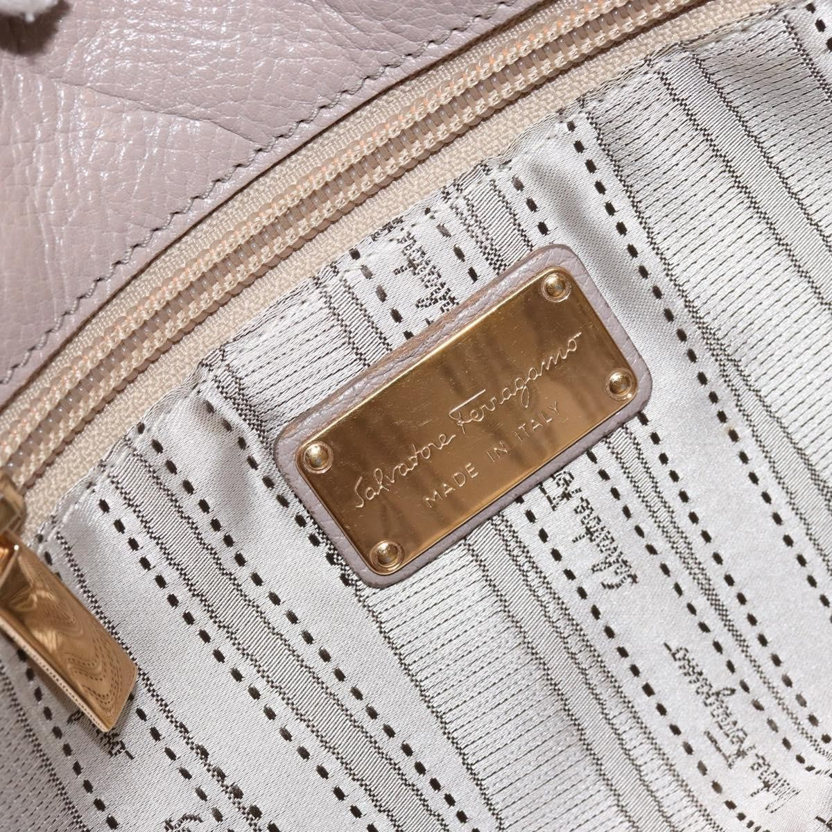 Salvatore Ferragamo Gancini Leather Pink Leather Handbag (Pre-Owned)