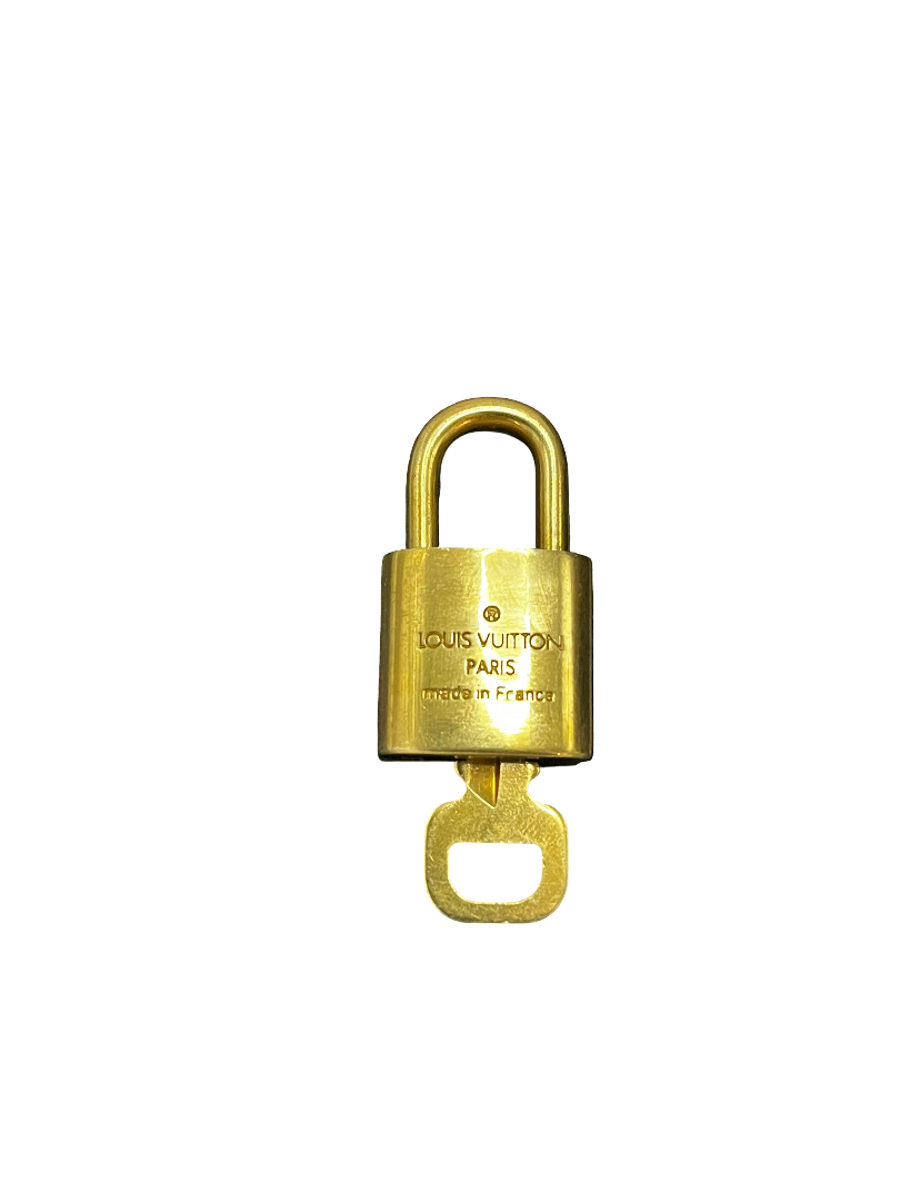 Louis Vuitton Padlock And Key Logo Metal Gold Metal Charms And Keychains Accessory (Pre-Owned)