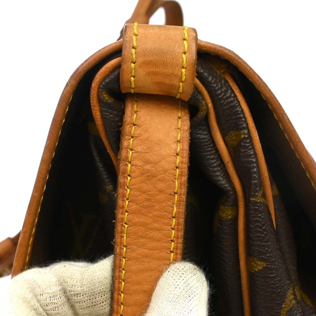 Louis Vuitton Saumur Monogram Canvas Brown Canvas Handbag (Pre-Owned)
