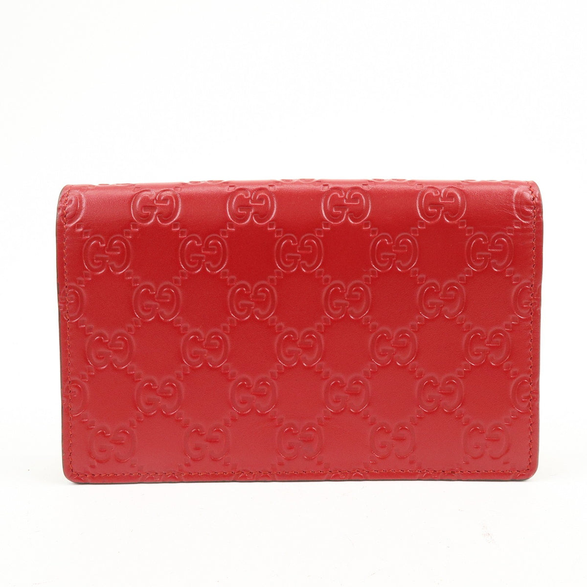 Gucci Cherries Wallet On Chain Guccissima Leather Red Leather Crossbody Bag Bag (Pre-Owned)