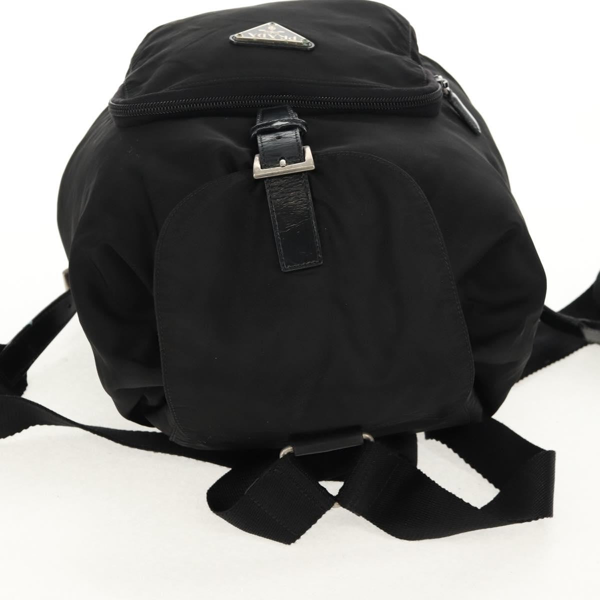Prada Front Pocket Tessuto Black Nylon Backpack Bag (Pre-Owned)
