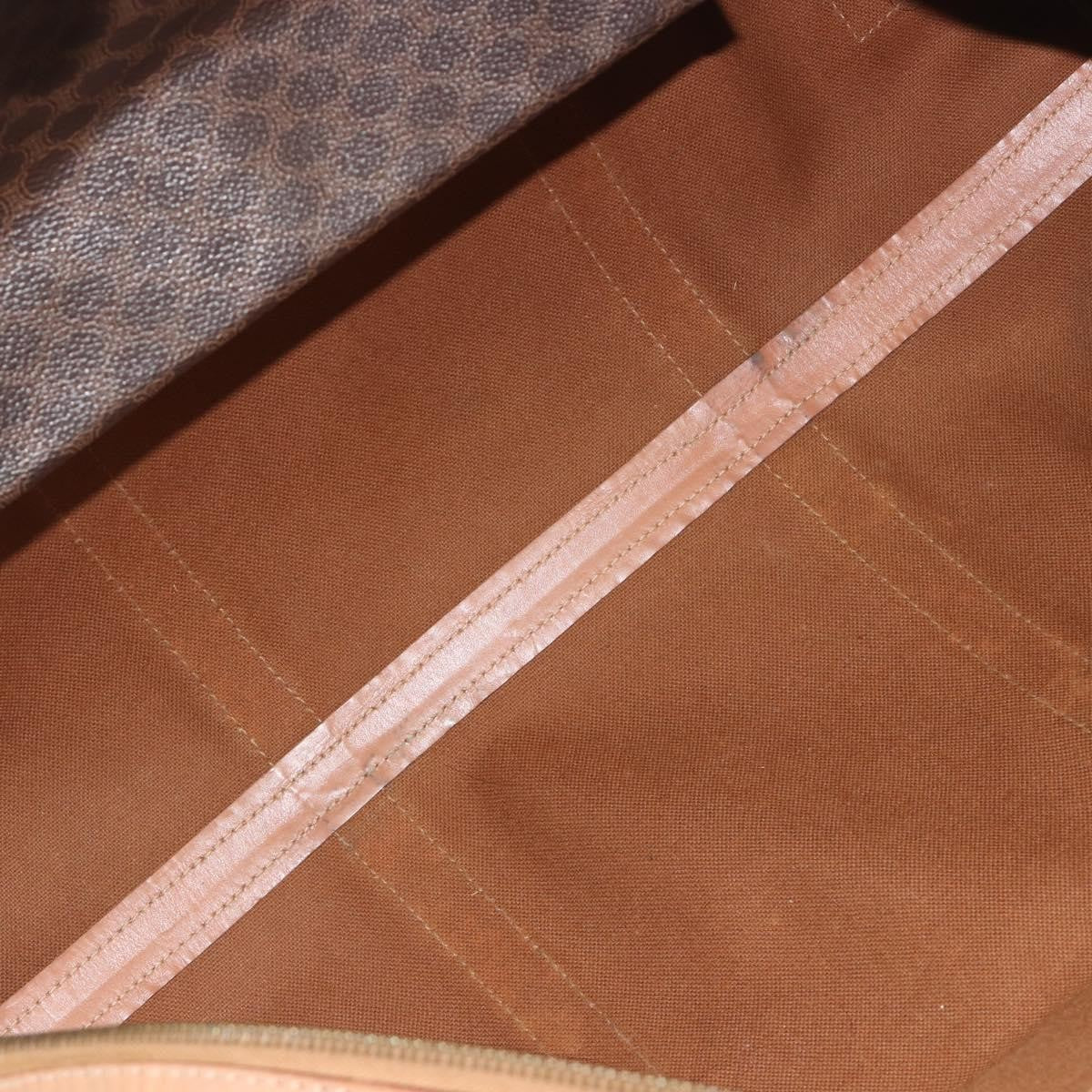 Celine Vintage Duffle Macadam Coated Canvas Brown Pvc Travel Bag Bag (Pre-Owned)