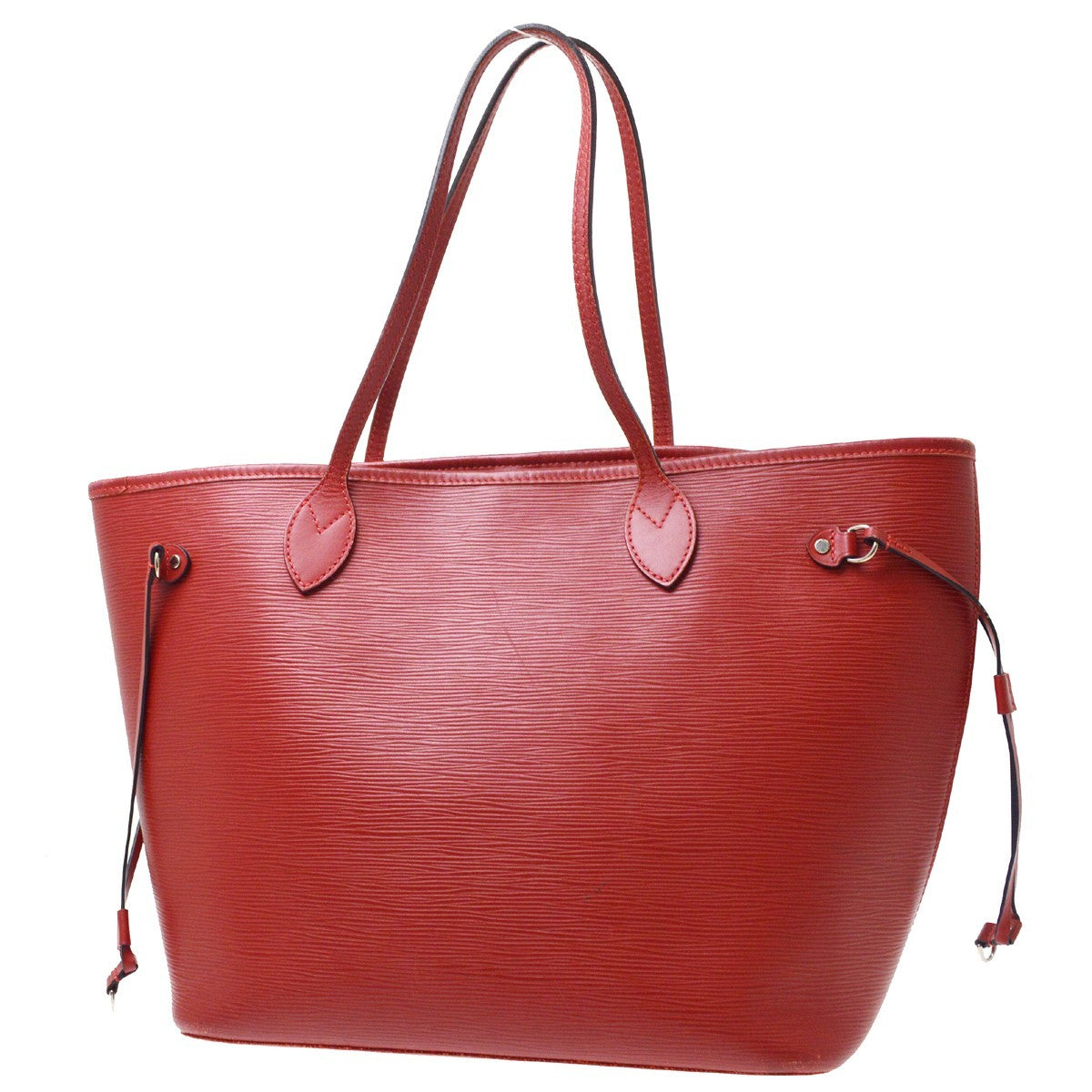 Louis Vuitton Neverfull Tote Epi Leather Red Leather Tote Bag Bag (Pre-Owned)