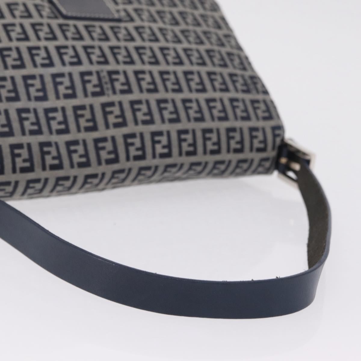 Fendi Fendi Mamma Baguette Monogram Canvas Navy Canvas Handbag (Pre-Owned)