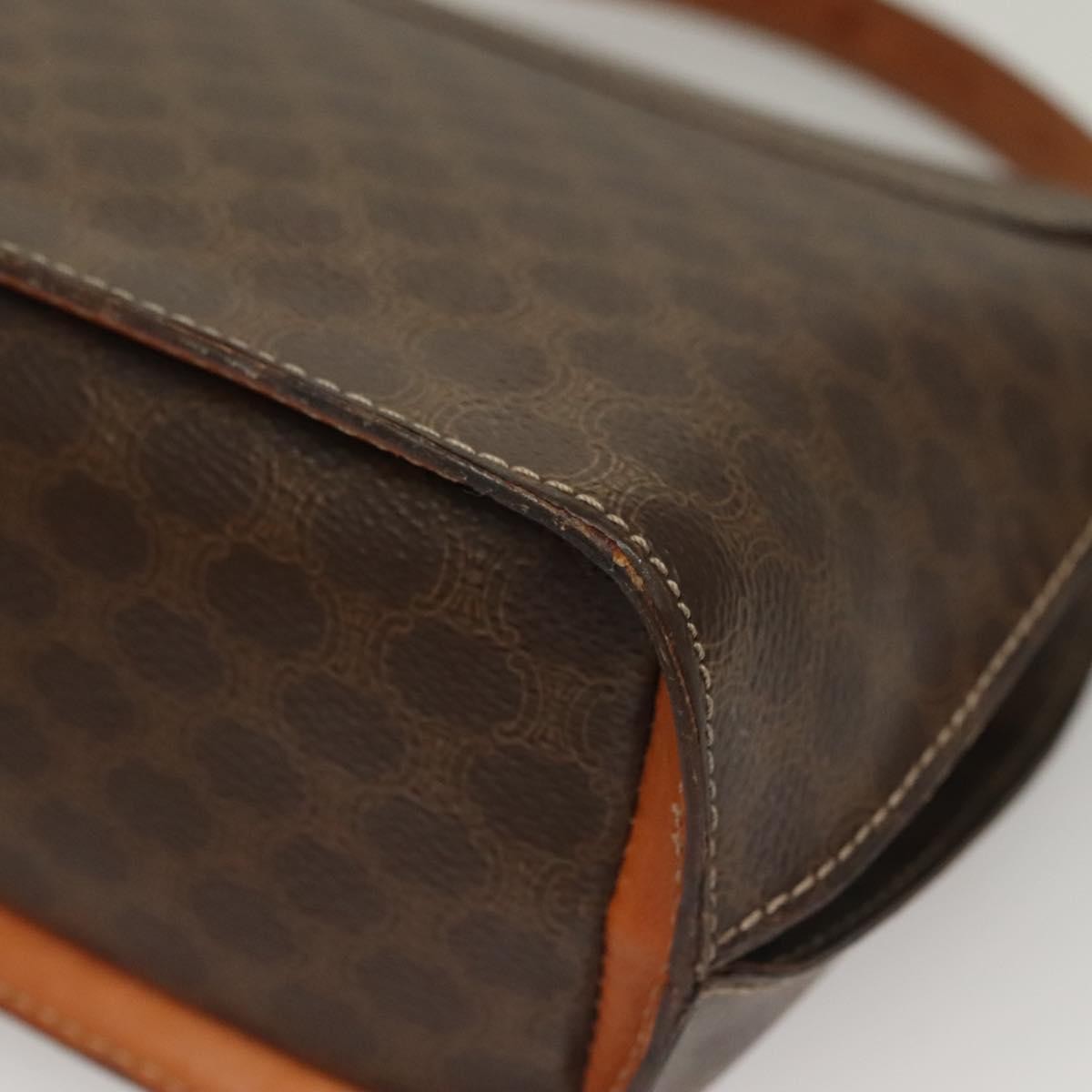 Celine Macadam Macadam With Leather Brown Canvas Handbag (Pre-Owned)