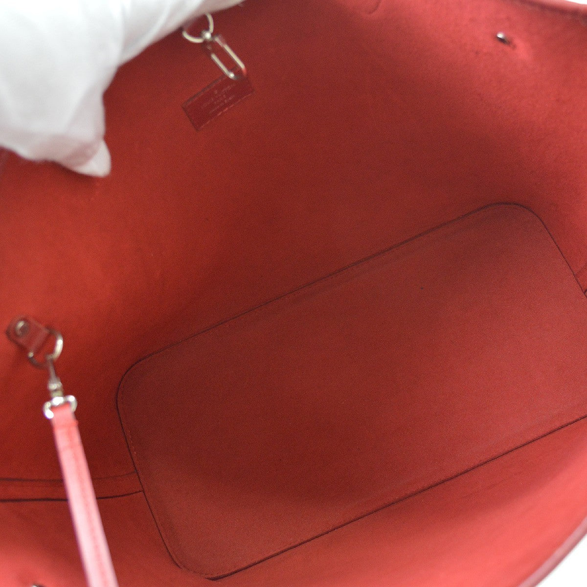 Louis Vuitton Neverfull Tote Epi Leather Red Leather Tote Bag Bag (Pre-Owned)