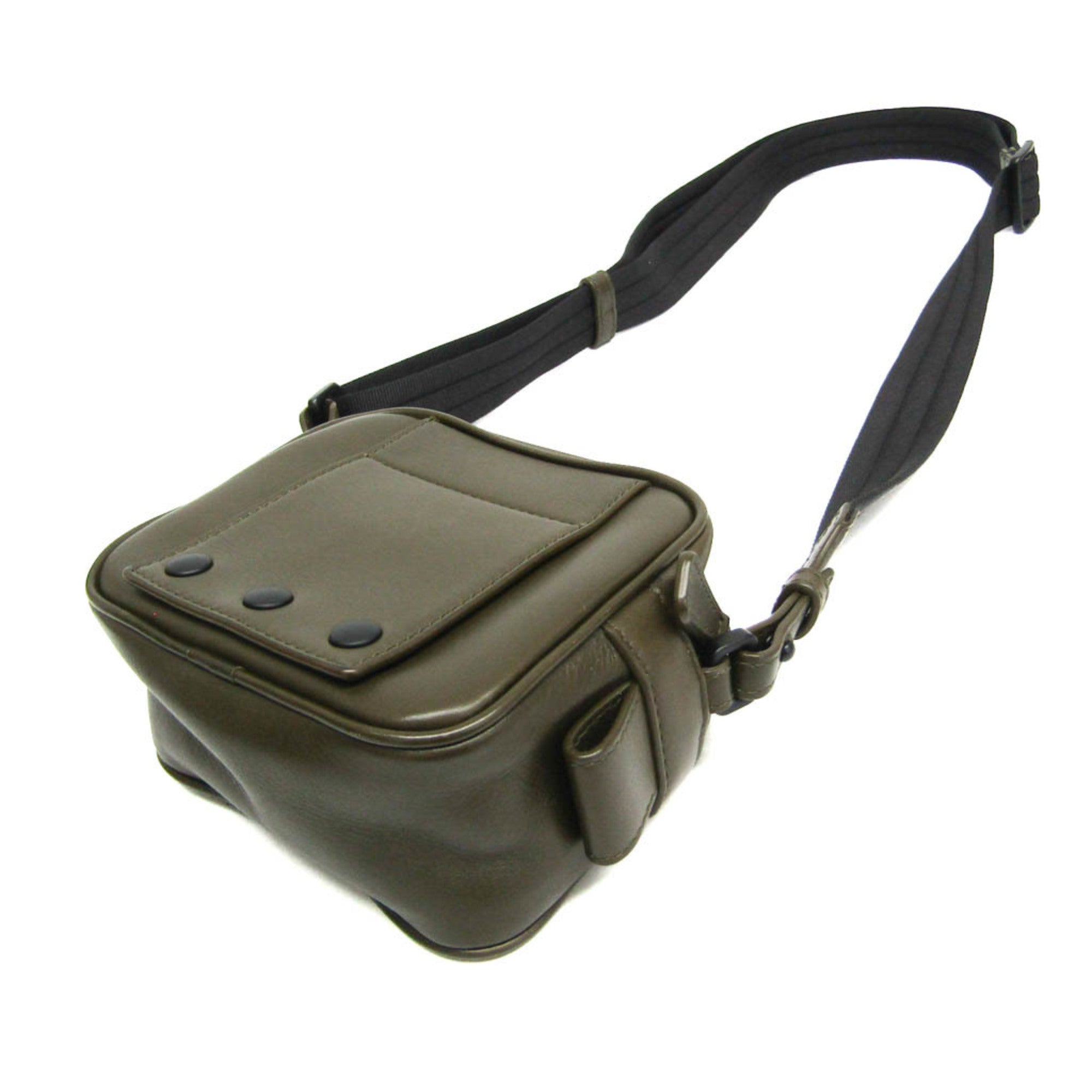 Bottega Veneta Crossbody Perforated Leggero Leather Khaki Leather Shoulder Bag Bag (Pre-Owned)