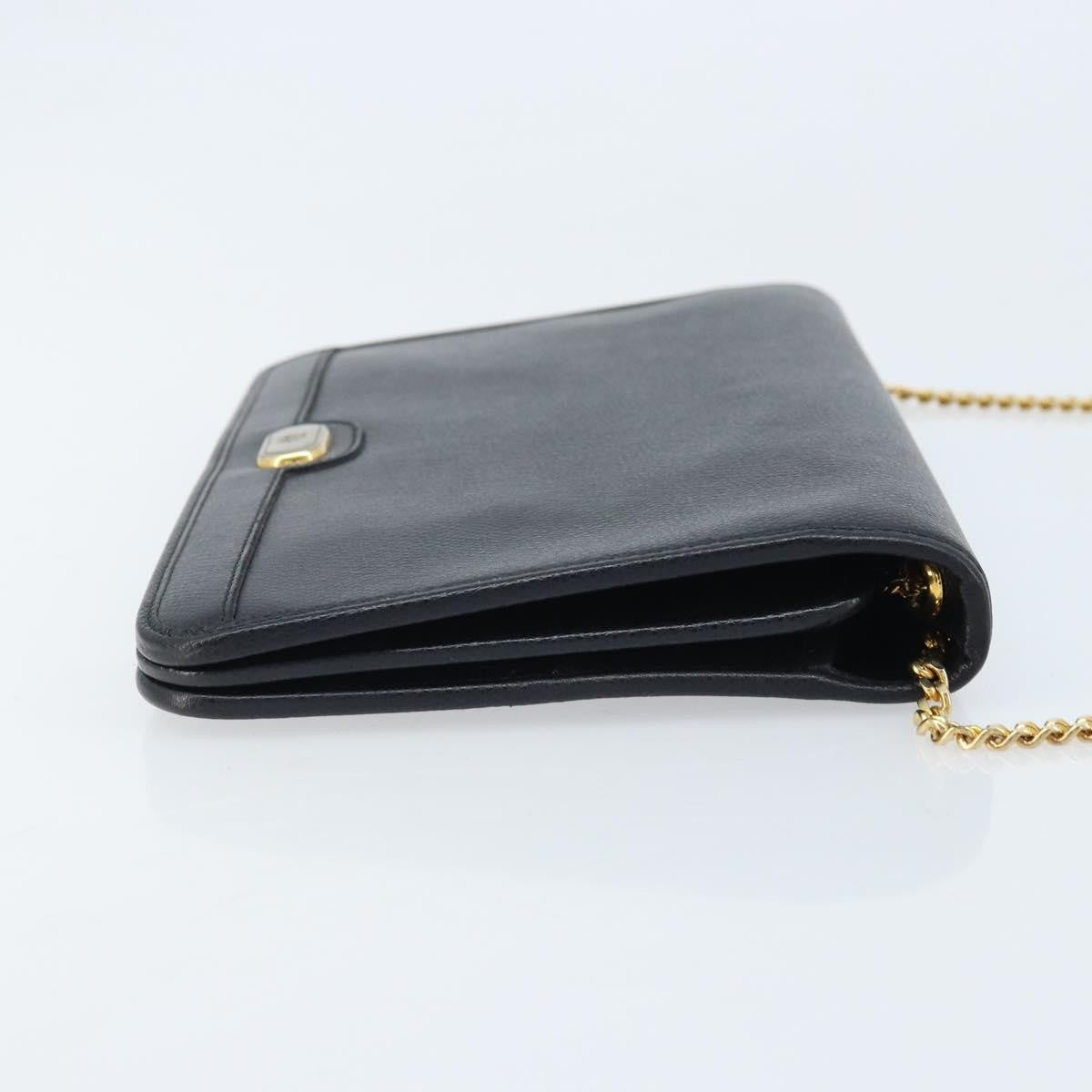 Christian Dior Vintage Honeycomb Chain Canvas Black Canvas Shoulder Bag Bag (Pre-Owned)