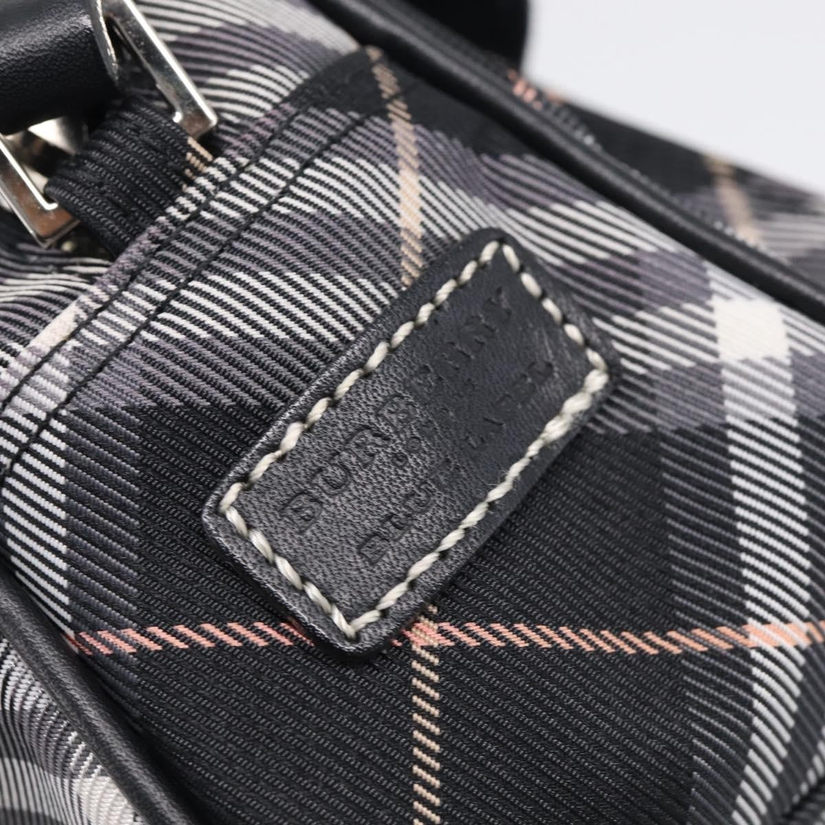 Burberry Nova Check Blue Label Nylon Black Nylon Shoulder Bag Bag (Pre-Owned)