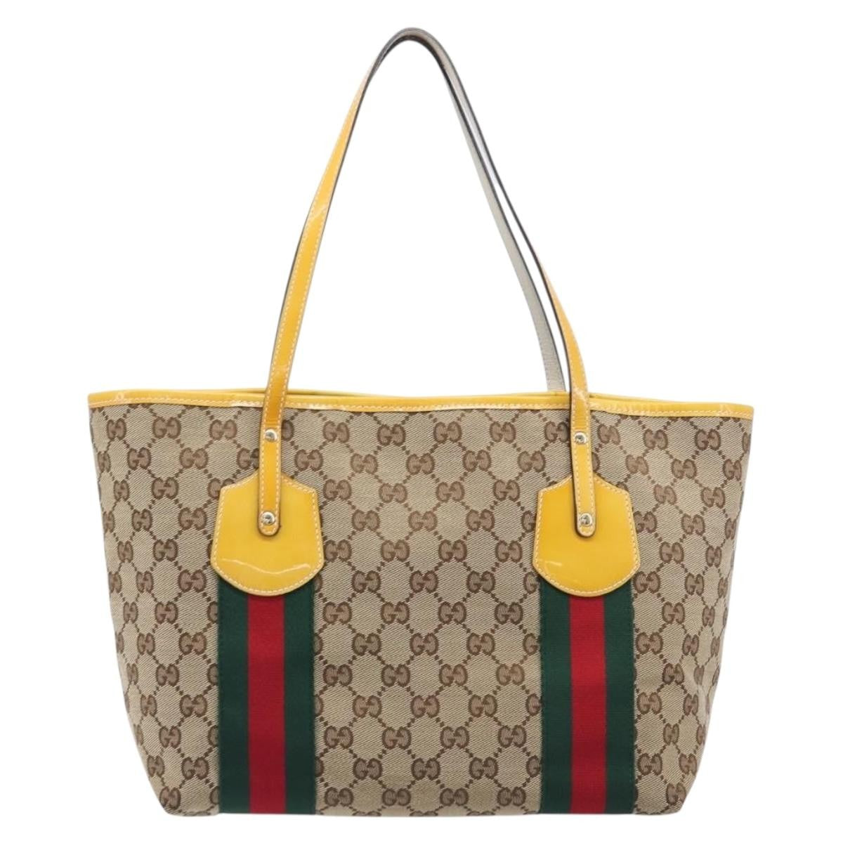 Gucci Jolie Web Gg Canvas Beige Canvas Tote Bag Bag (Pre-Owned)