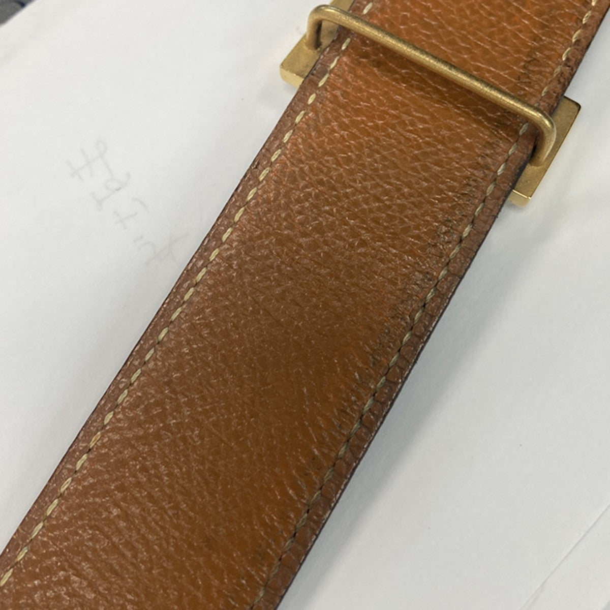 Hermes Constance Reversible Belt Leather Black Leather Belts Accessory (Pre-Owned)