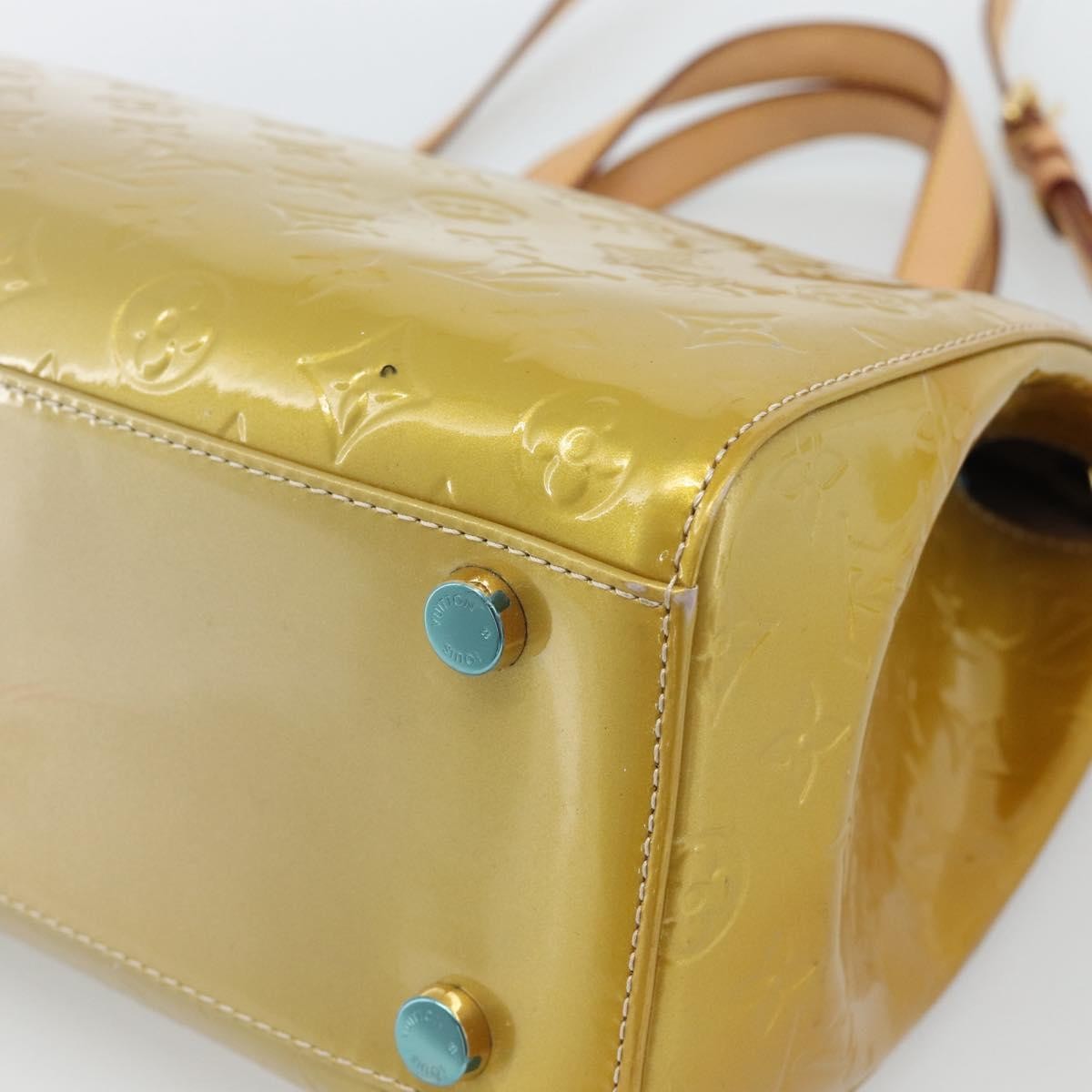 Louis Vuitton Brea Monogram Vernis Beige Patent_Leather Handbag (Pre-Owned)