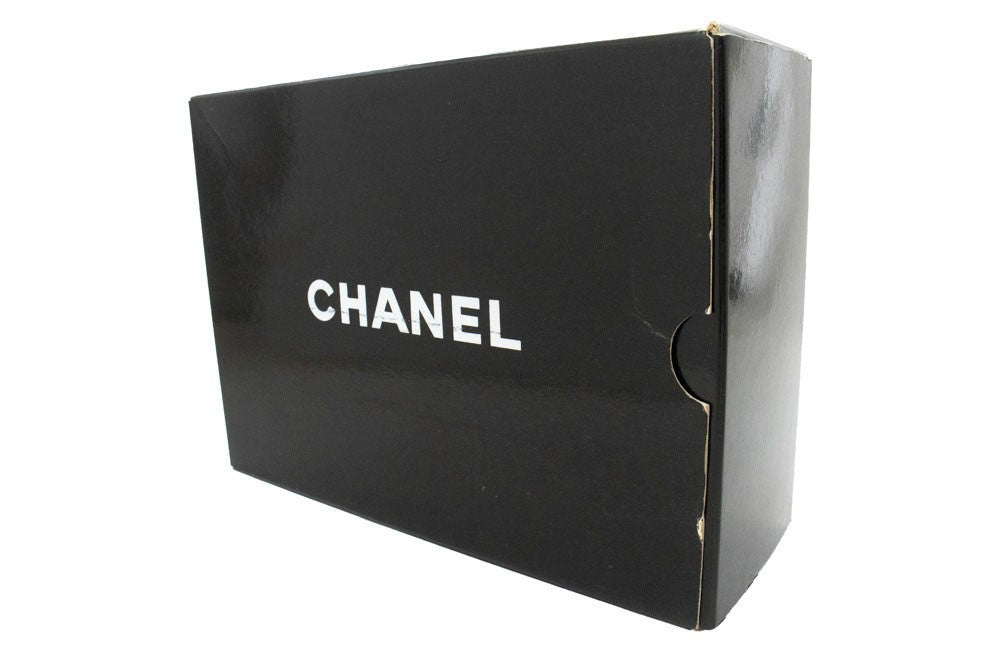 Chanel Vintage Classic Double Flap Quilted Lambskin Black Leather Shoulder Bag Bag (Pre-Owned)