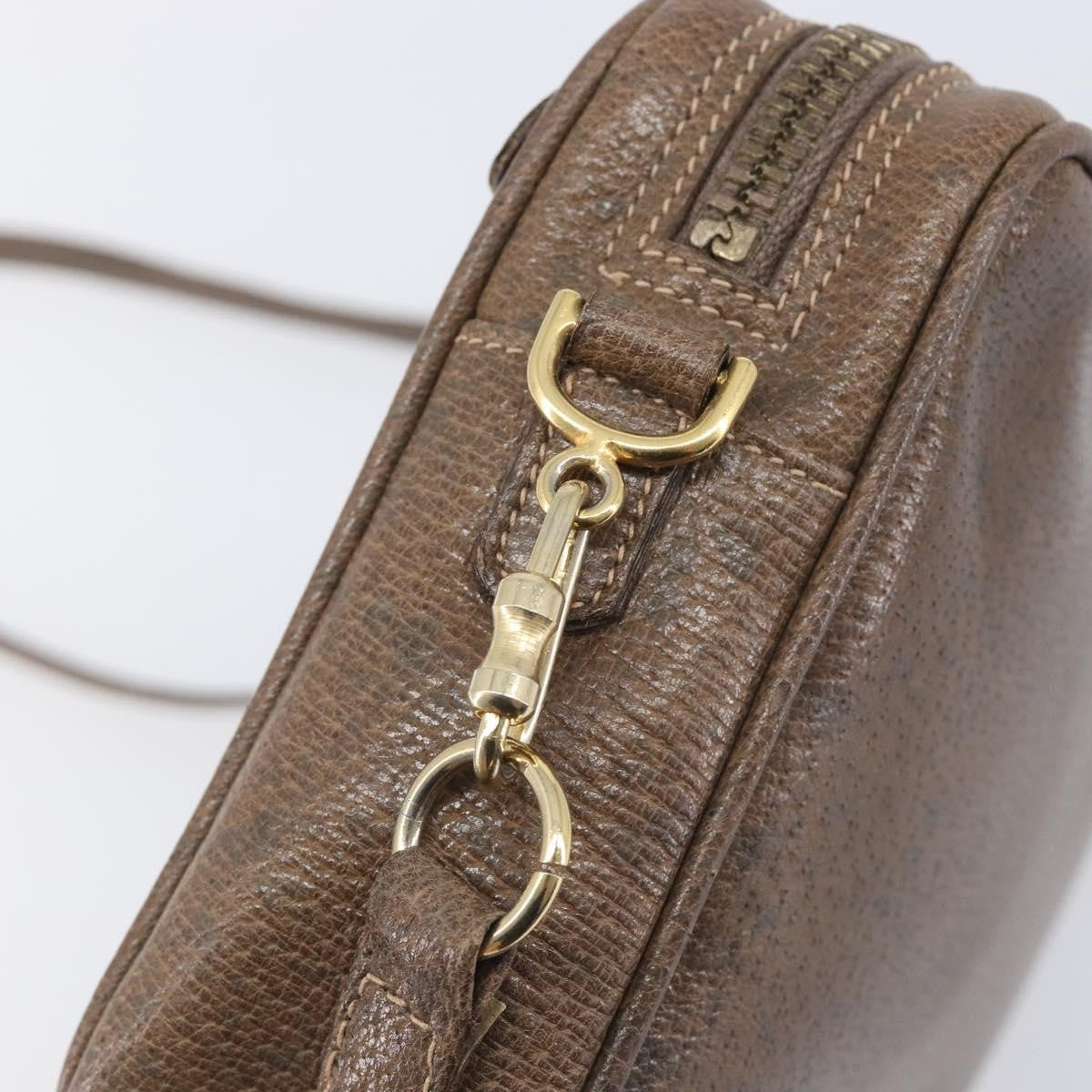 Gucci Shoulder Leather Brown Leather Shoulder Bag Bag (Pre-Owned)