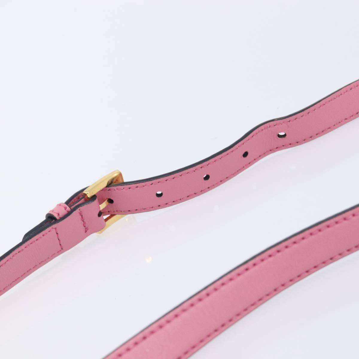 Miu Miu Madras Crystal Flap Leather Pink Leather Crossbody Bag Bag (Pre-Owned)