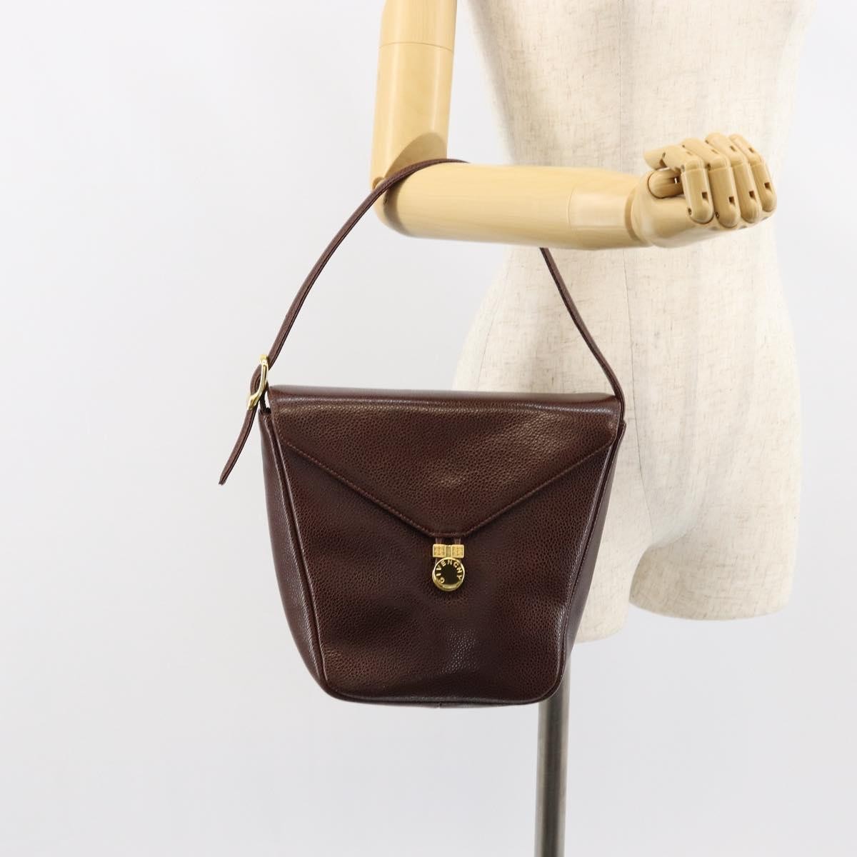 Givenchy Shoulder Leather Brown Leather Shoulder Bag Bag (Pre-Owned)
