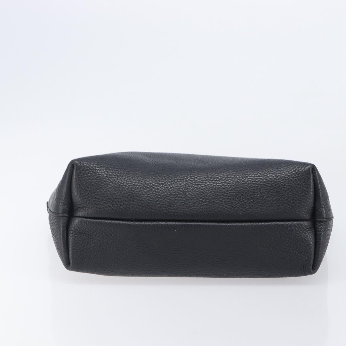 Salvatore Ferragamo Gancini Leather Black Leather Handbag (Pre-Owned)