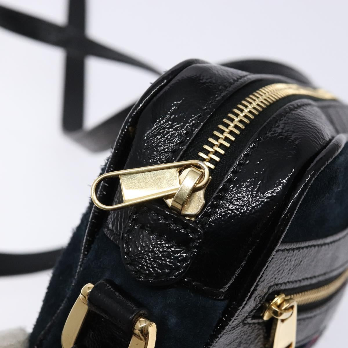 Gucci Ophidia Suede Navy Suede Shoulder Bag Bag (Pre-Owned)