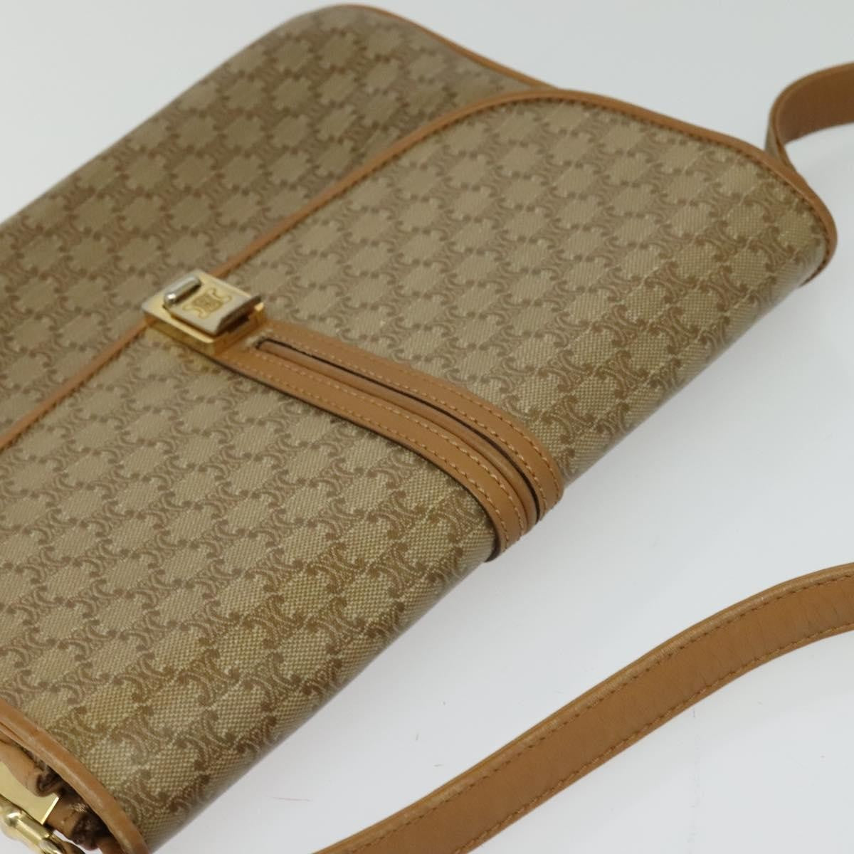 Celine Vintage Macadam Canvas Beige Canvas Backpack Bag (Pre-Owned)