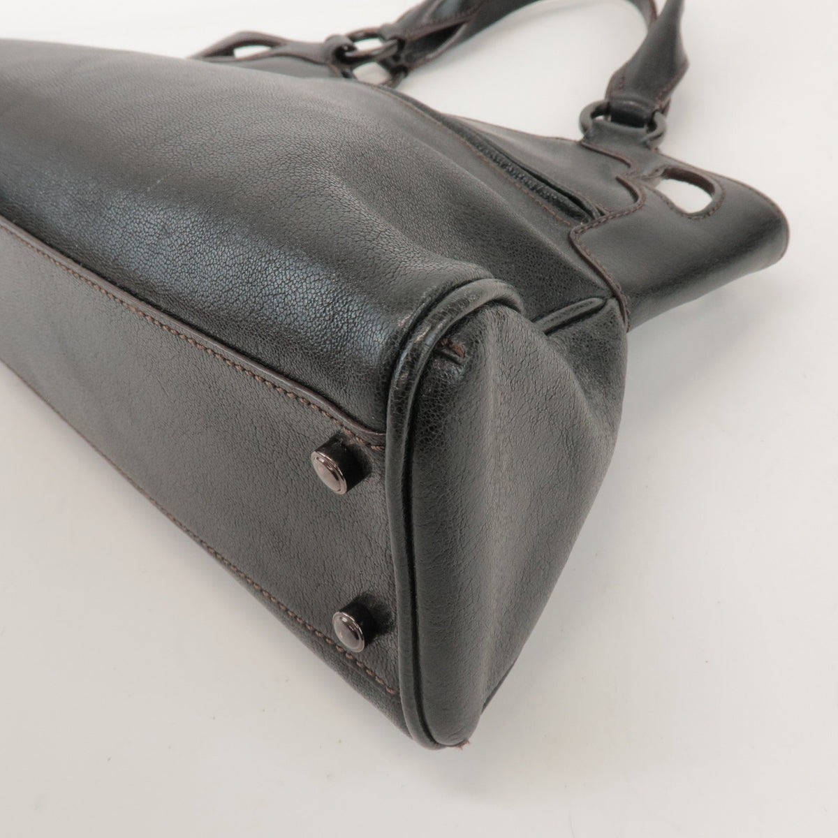 Cartier Marcello Leather Black Leather Handbag (Pre-Owned)