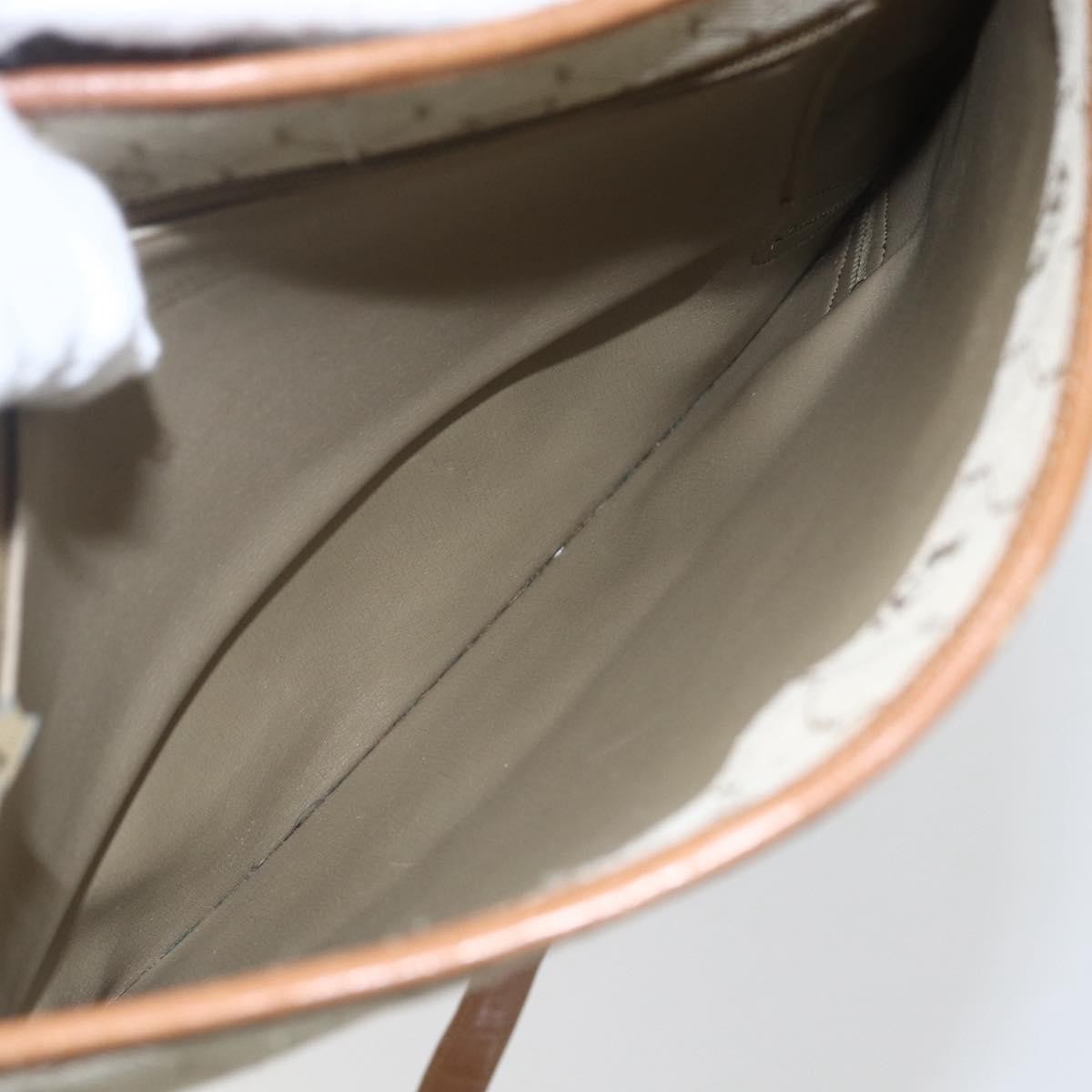 Christian Dior Vintage Honeycomb Canvas And Leather Beige Canvas Shoulder Bag Bag (Pre-Owned)
