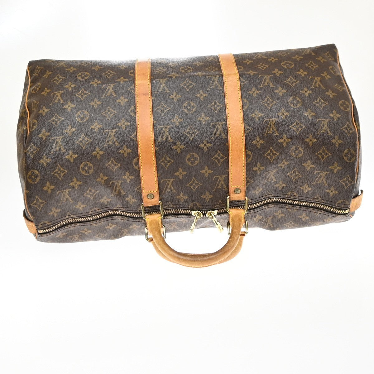 Louis Vuitton Keepall Monogram Brown Canvas Travel Bag Bag (Pre-Owned)