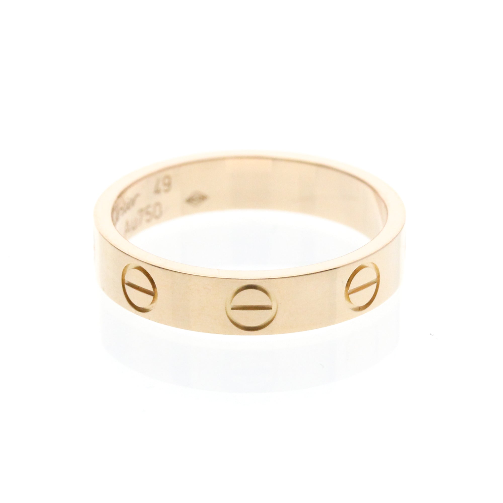 Cartier Love Wedding Band 18K Rose Gold Gold Pink_Gold Ring Jewelry (Pre-Owned)