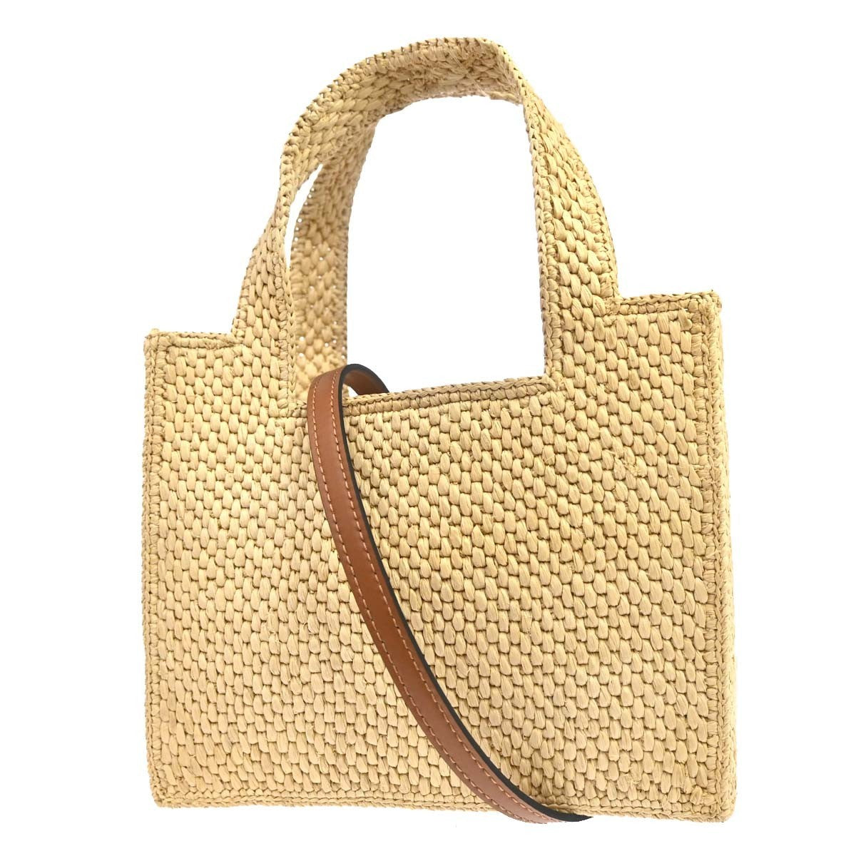 Loewe Paula's Ibiza Logo Convertible Tote Raffia Beige Wicker Tote Bag Bag (Pre-Owned)