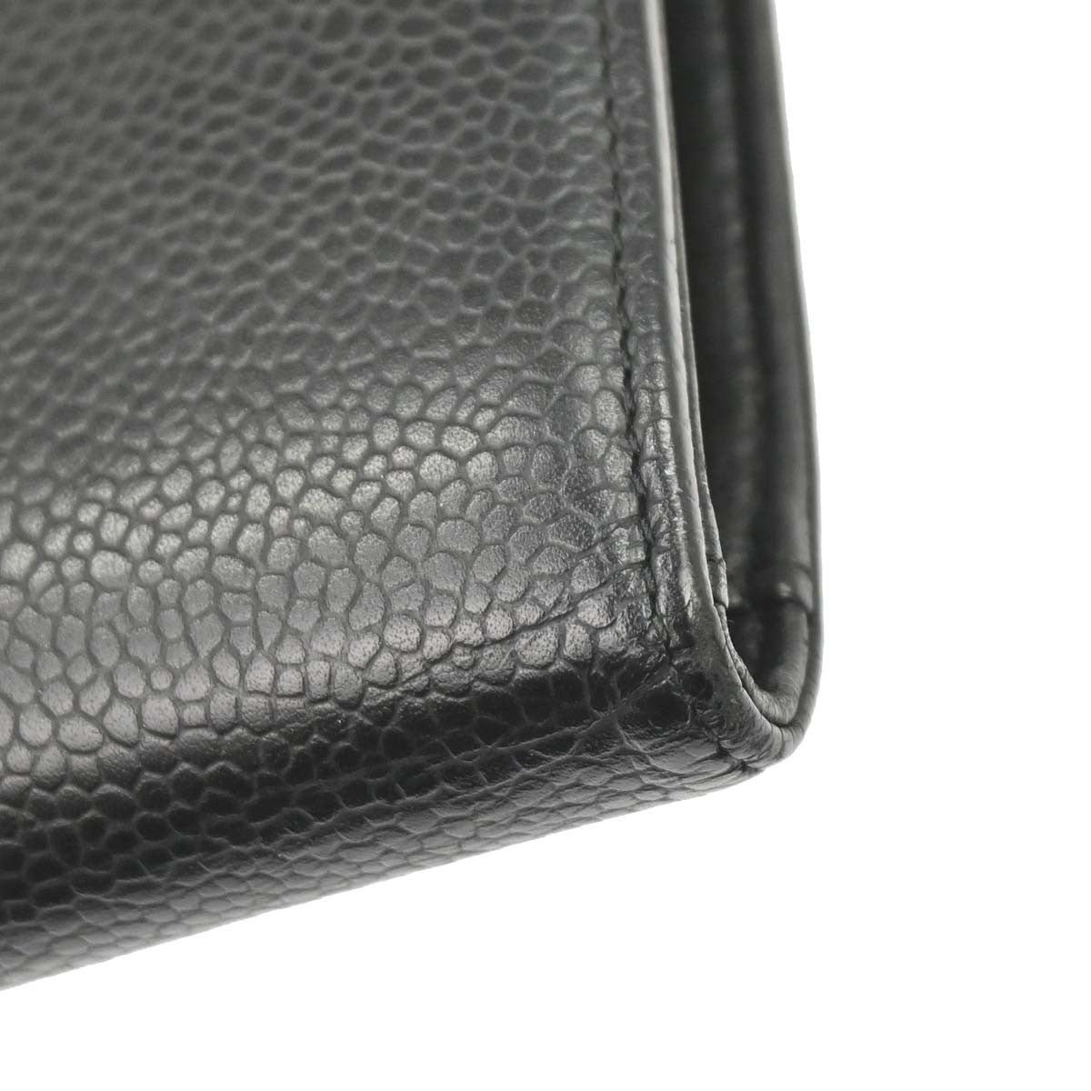 Chanel Timeless Cc French Caviar Black Leather Wallets Accessory (Pre-Owned)