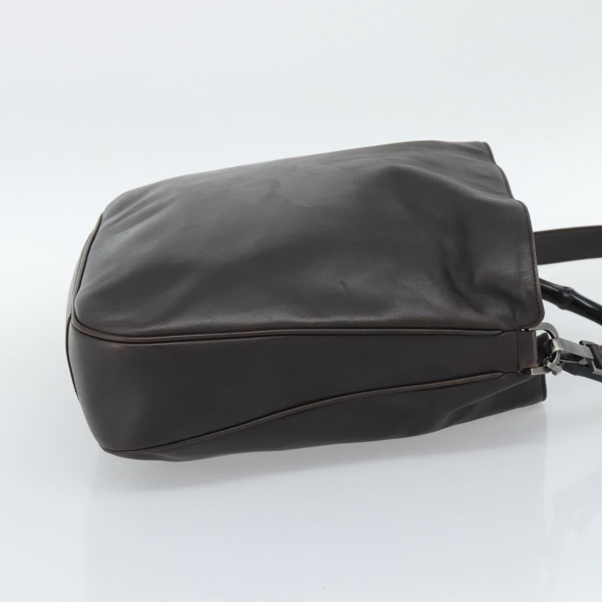 Gucci Vintage Bamboo Hobo Leather Brown Leather Shoulder Bag Bag (Pre-Owned)