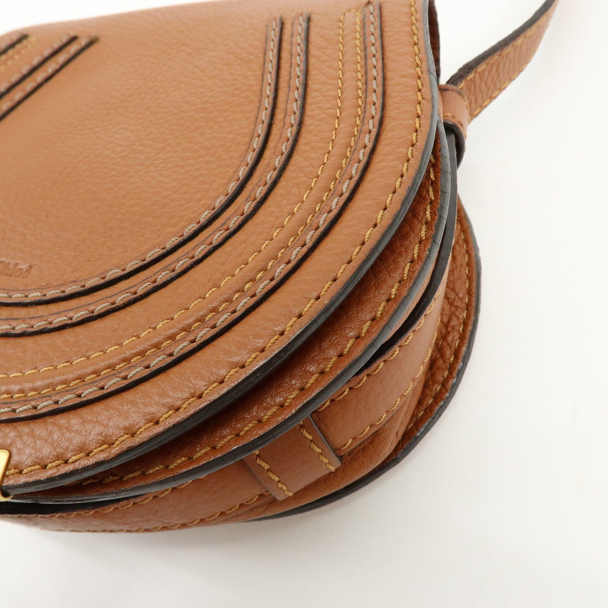Chloe Marcie Leather Brown Leather Crossbody Bag Bag (Pre-Owned)