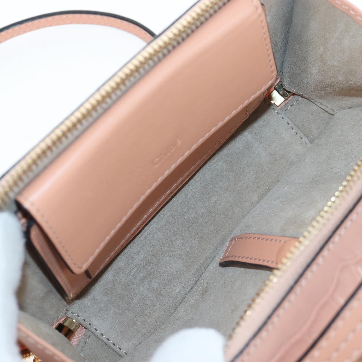 Chloe C Vanity Leather Pink Leather Handbag (Pre-Owned)