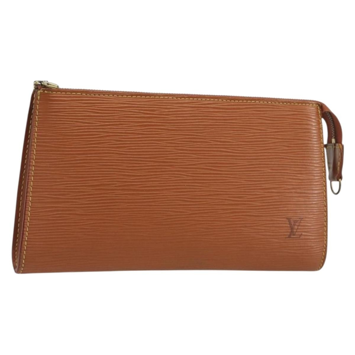 Louis Vuitton Pochette Accessoires Epi Brown Leather Clutche & Pouche Bag (Pre-Owned)