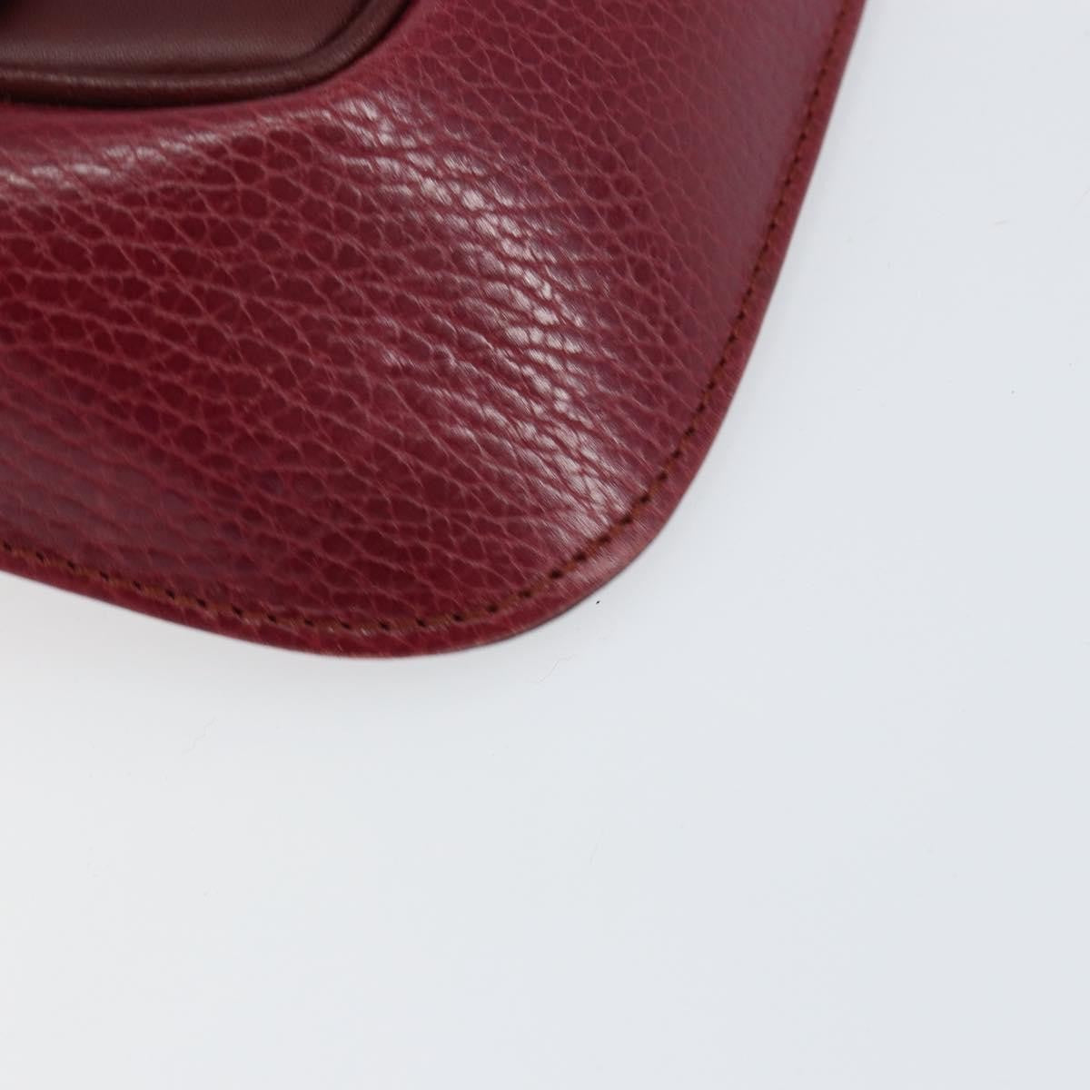 Cartier Must De Cartier Clutch Leather Burgundy Leather Clutche & Pouche Bag (Pre-Owned)