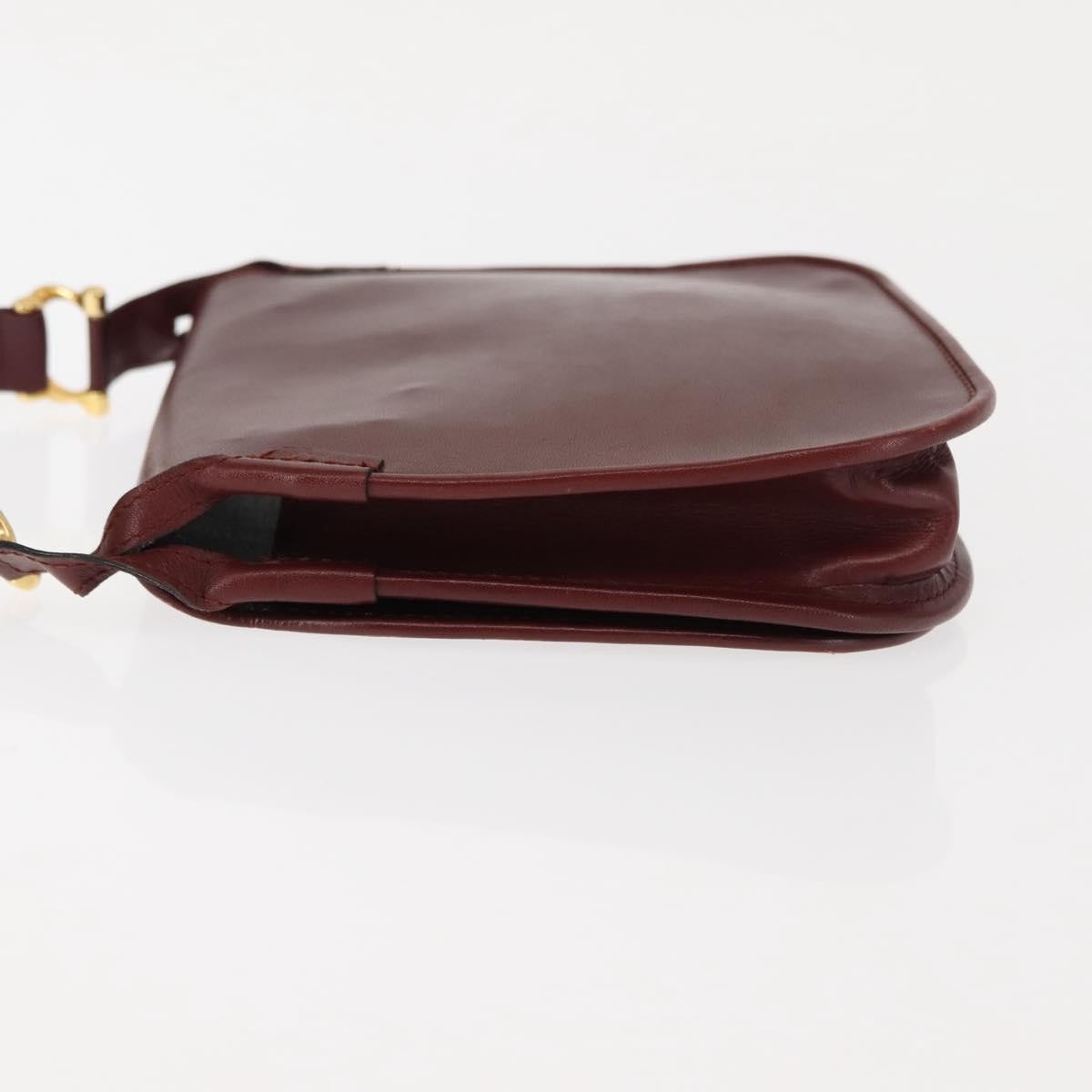 Cartier Must De Cartier Leather Burgundy Leather Shoulder Bag Bag (Pre-Owned)