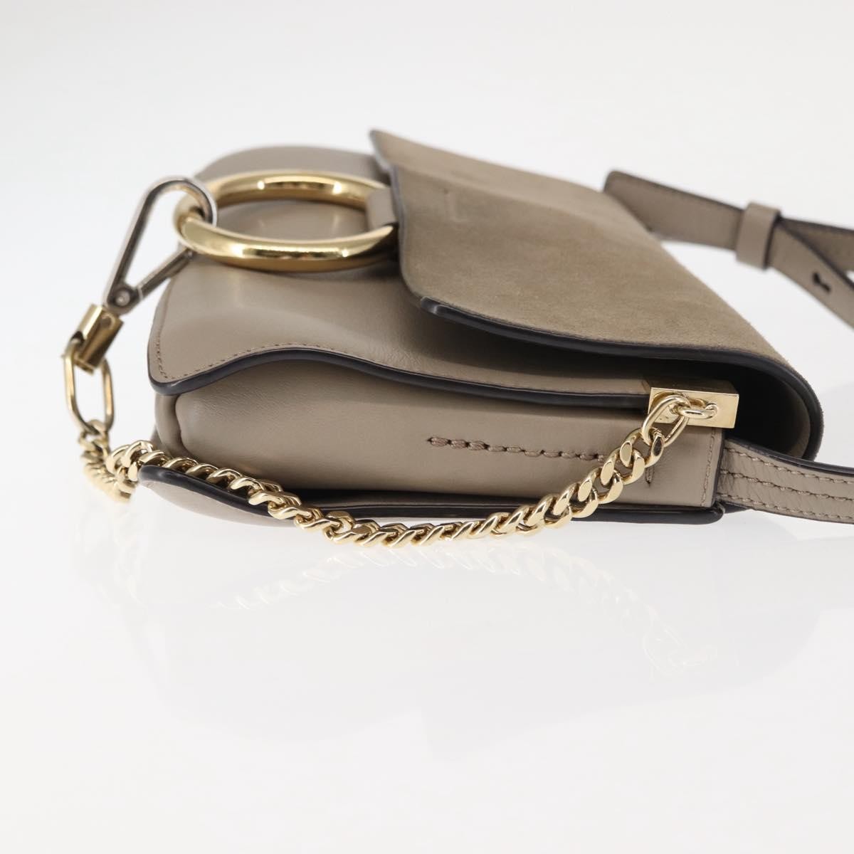 Chloe Faye Leather And Suede Beige Suede Bag (Pre-Owned)