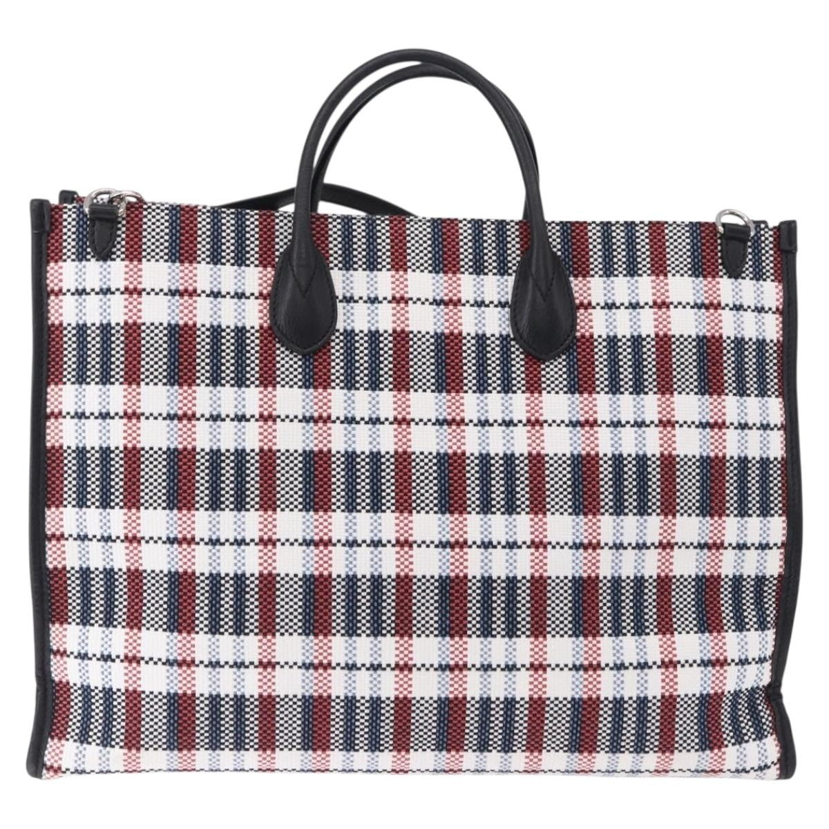 Gucci Iccug Tote Embroidered Faux Raffia Multicolour Canvas Tote Bag Bag (Pre-Owned)