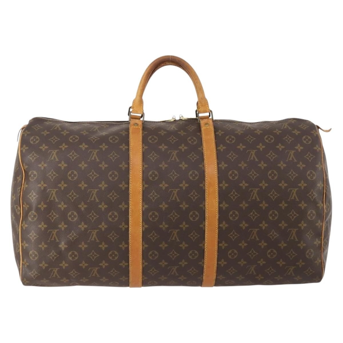 Louis Vuitton Keepall Monogram Canvas Brown Canvas Travel Bag Bag (Pre-Owned)