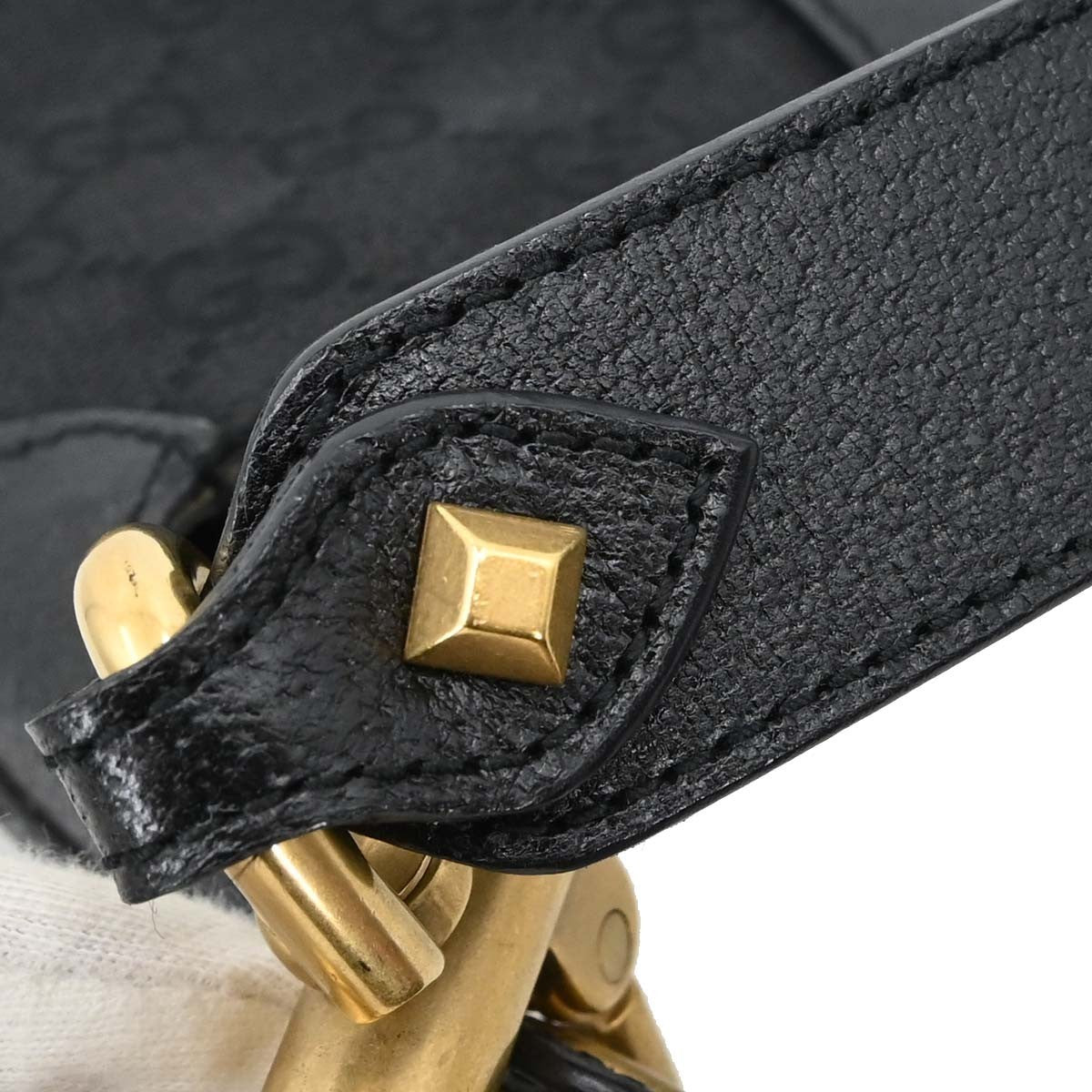 Gucci Piston Lock Jackie Hobo Gg Canvas Black Canvas Shoulder Bag Bag (Pre-Owned)