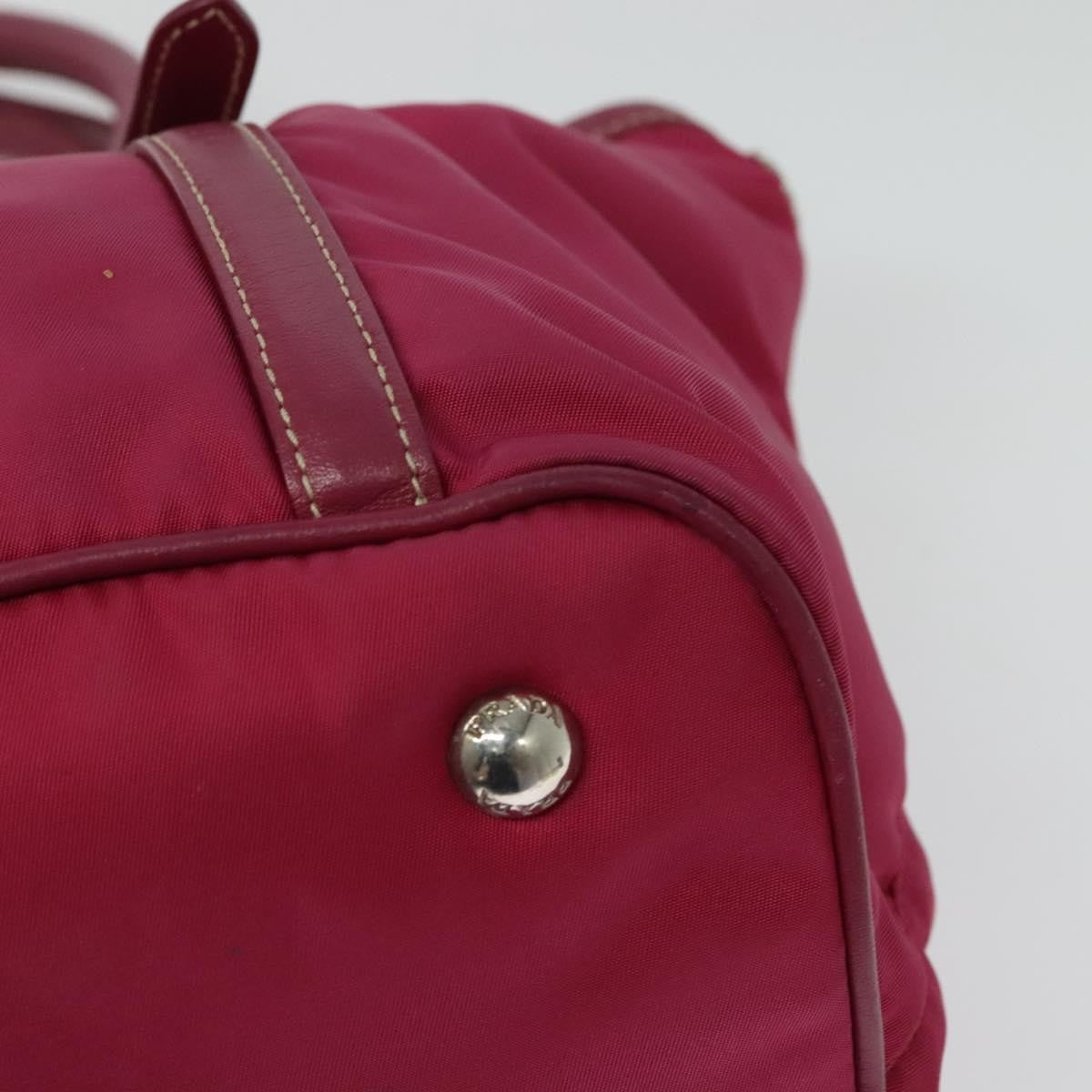 Prada Convertible Belted Hobo Tessuto With Leather Pink Nylon Shoulder Bag Bag (Pre-Owned)
