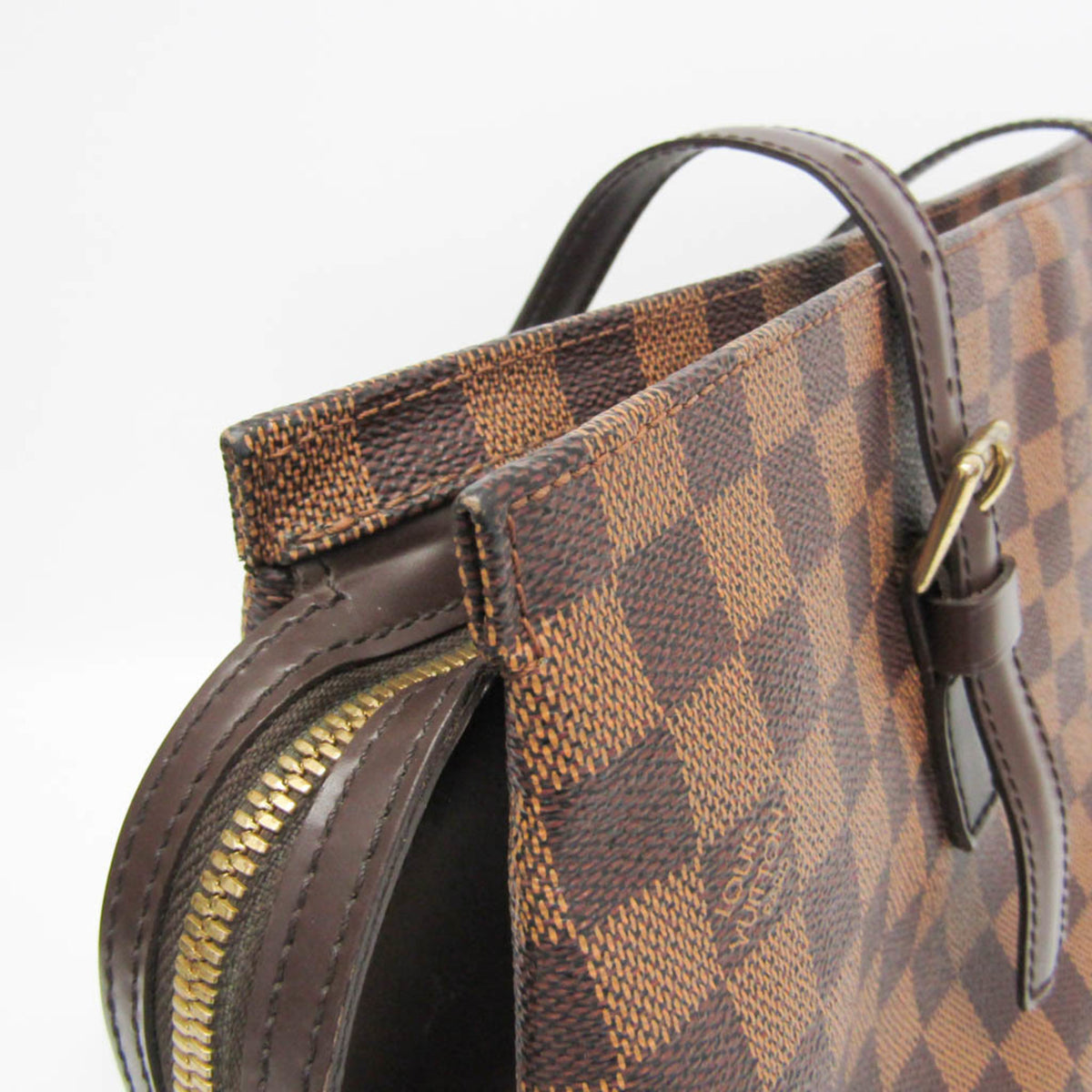 Louis Vuitton Chelsea Damier Ebene Brown Canvas Tote Bag Bag (Pre-Owned)