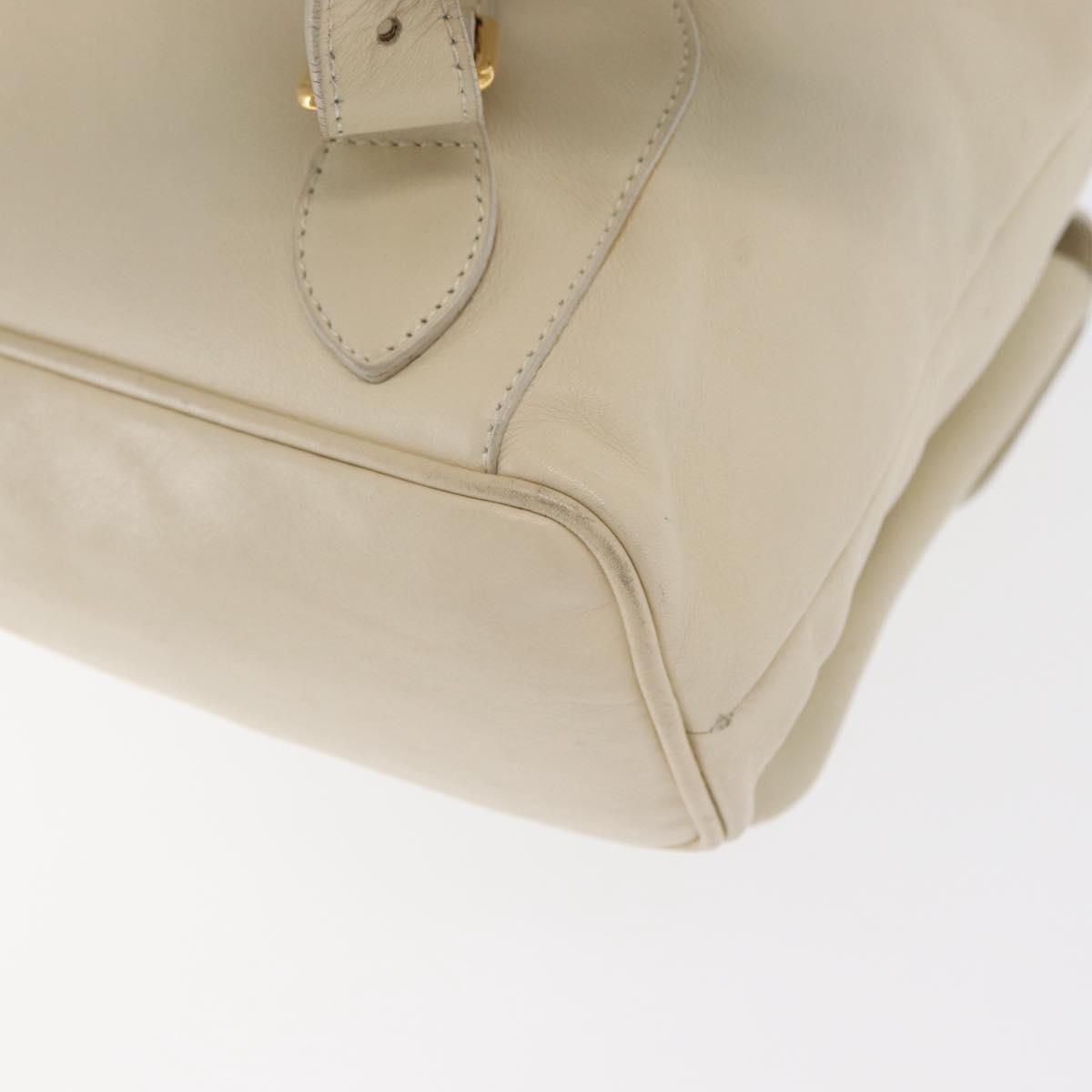 Gucci Vintage Bamboo Leather Gold Leather Backpack Bag (Pre-Owned)