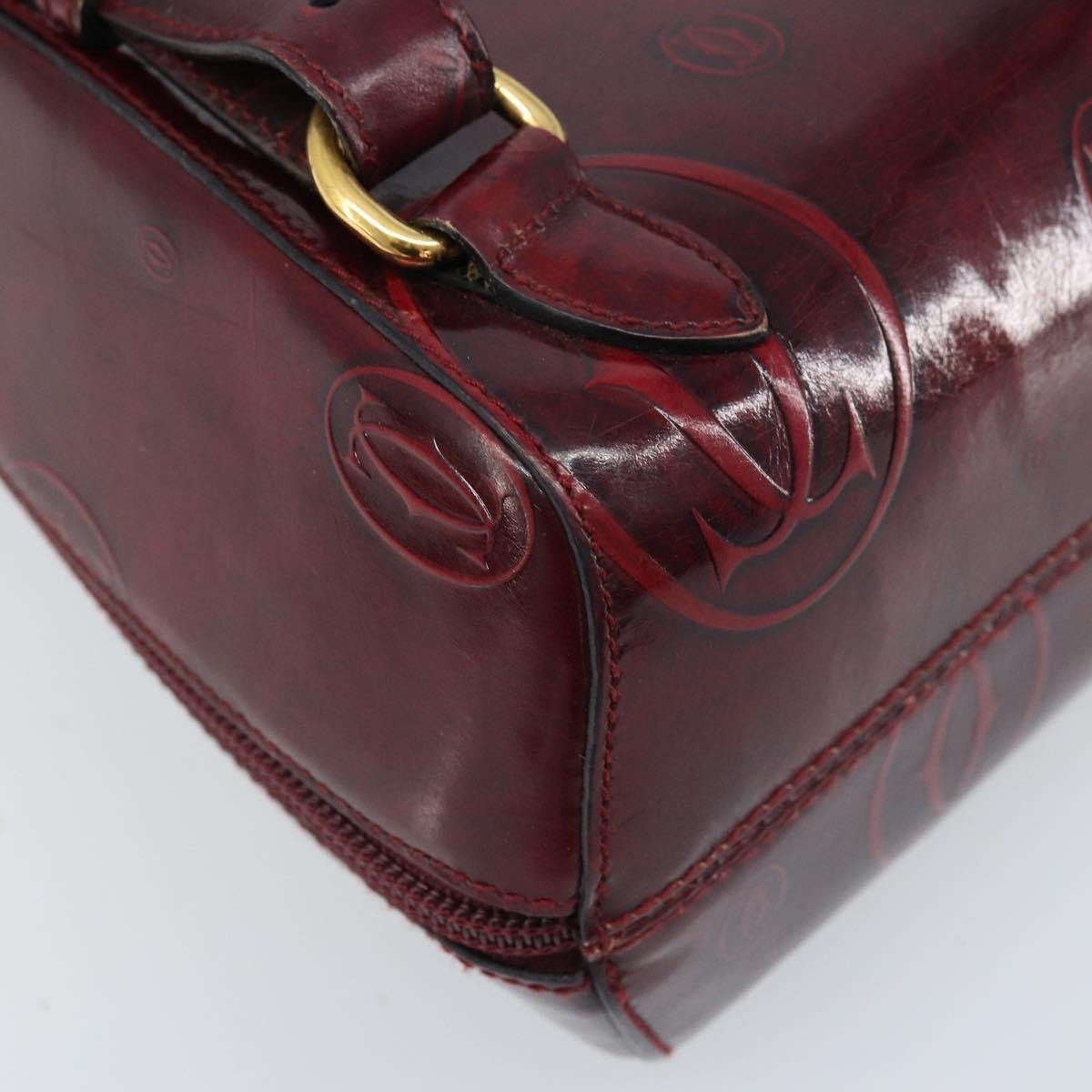 Cartier Happy Birthday Patent Leather Burgundy Patent_Leather Backpack Bag (Pre-Owned)