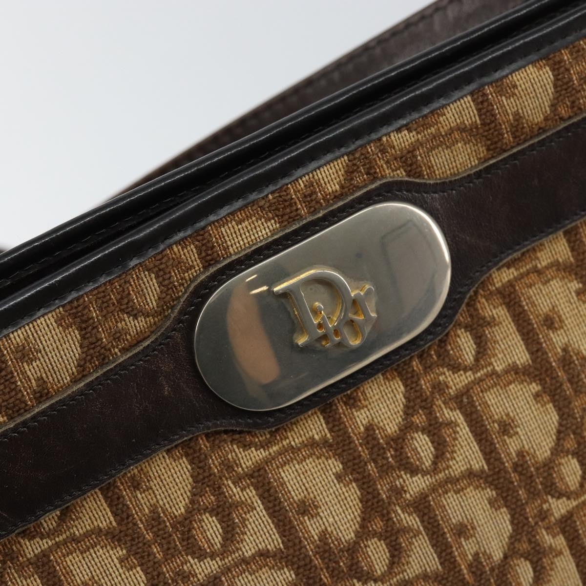 Christian Dior Vintage Trotter Diorissimo Canvas Brown Canvas Shoulder Bag Bag (Pre-Owned)