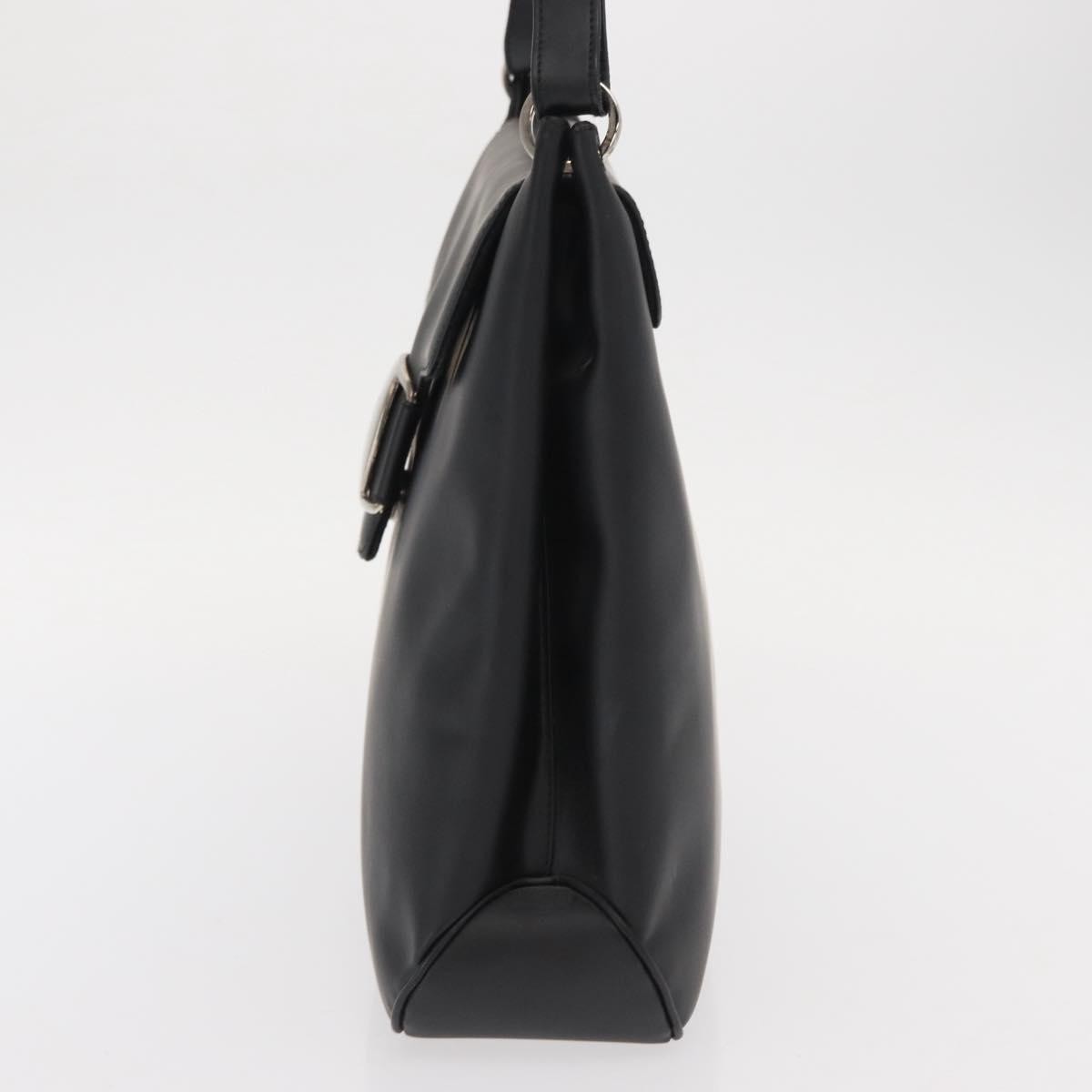 Salvatore Ferragamo Vala Leather Black Leather Shoulder Bag Bag (Pre-Owned)