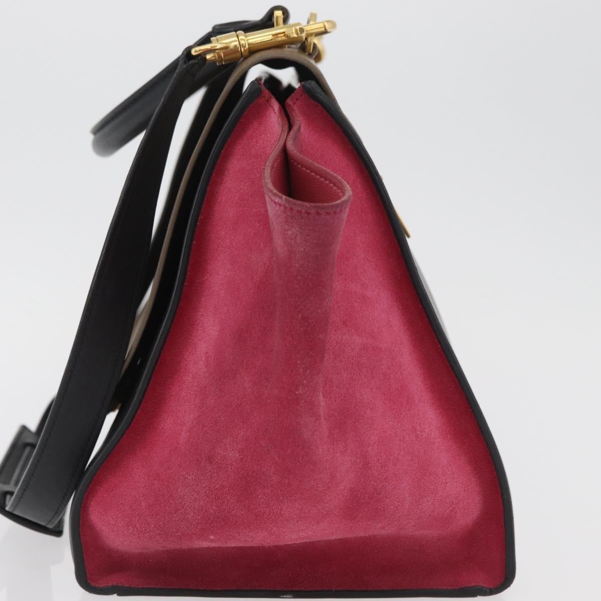 Celine Trapeze Leather With Suede Multicolour Leather Handbag (Pre-Owned)