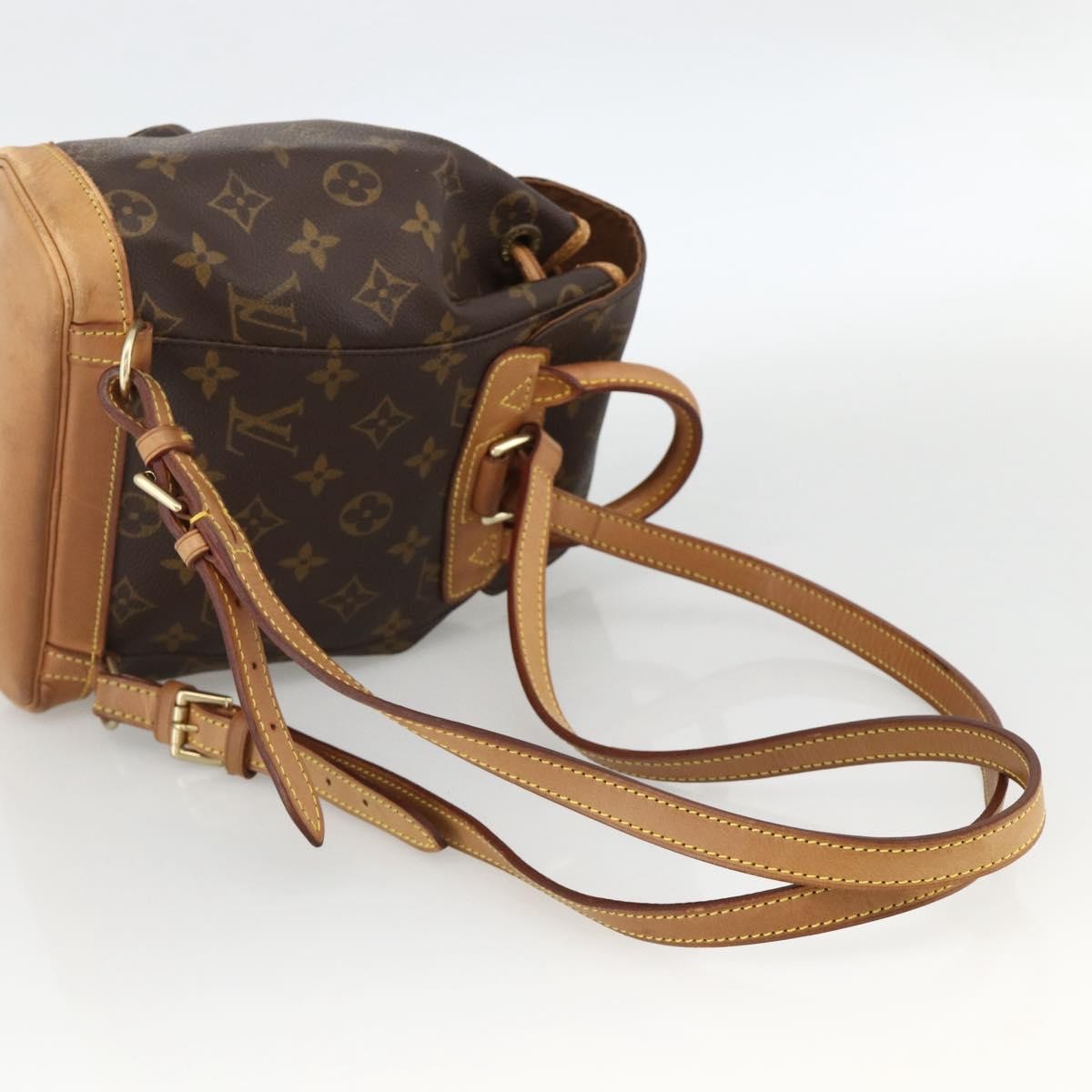 Louis Vuitton Vintage Montsouris Monogram Canvas Brown Canvas Backpack Bag (Pre-Owned)
