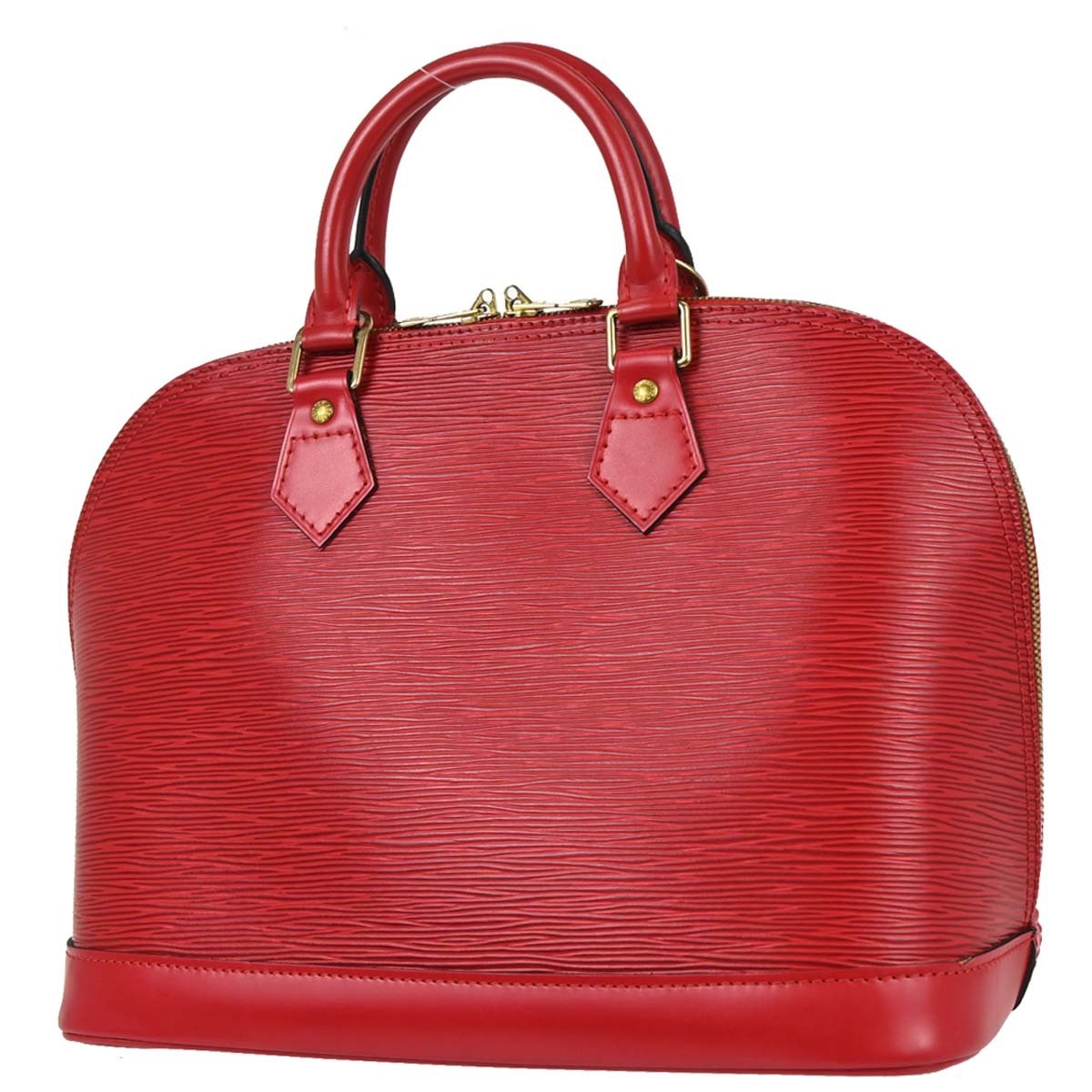 Louis Vuitton Alma Epi Leather Red Leather Handbag (Pre-Owned)